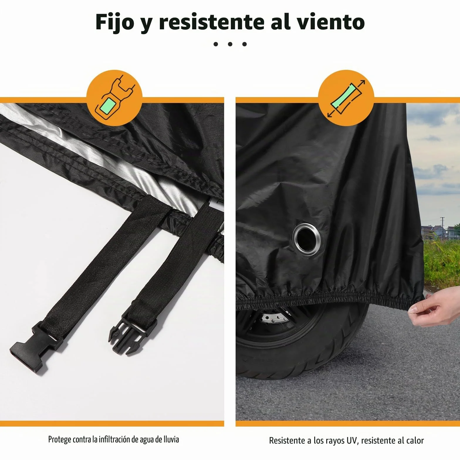 Brencco Funda para Motos 245X105X125 CM - Ligera, Impermeable y Fácil de Guardar, Compatible con Múltiples Modelos