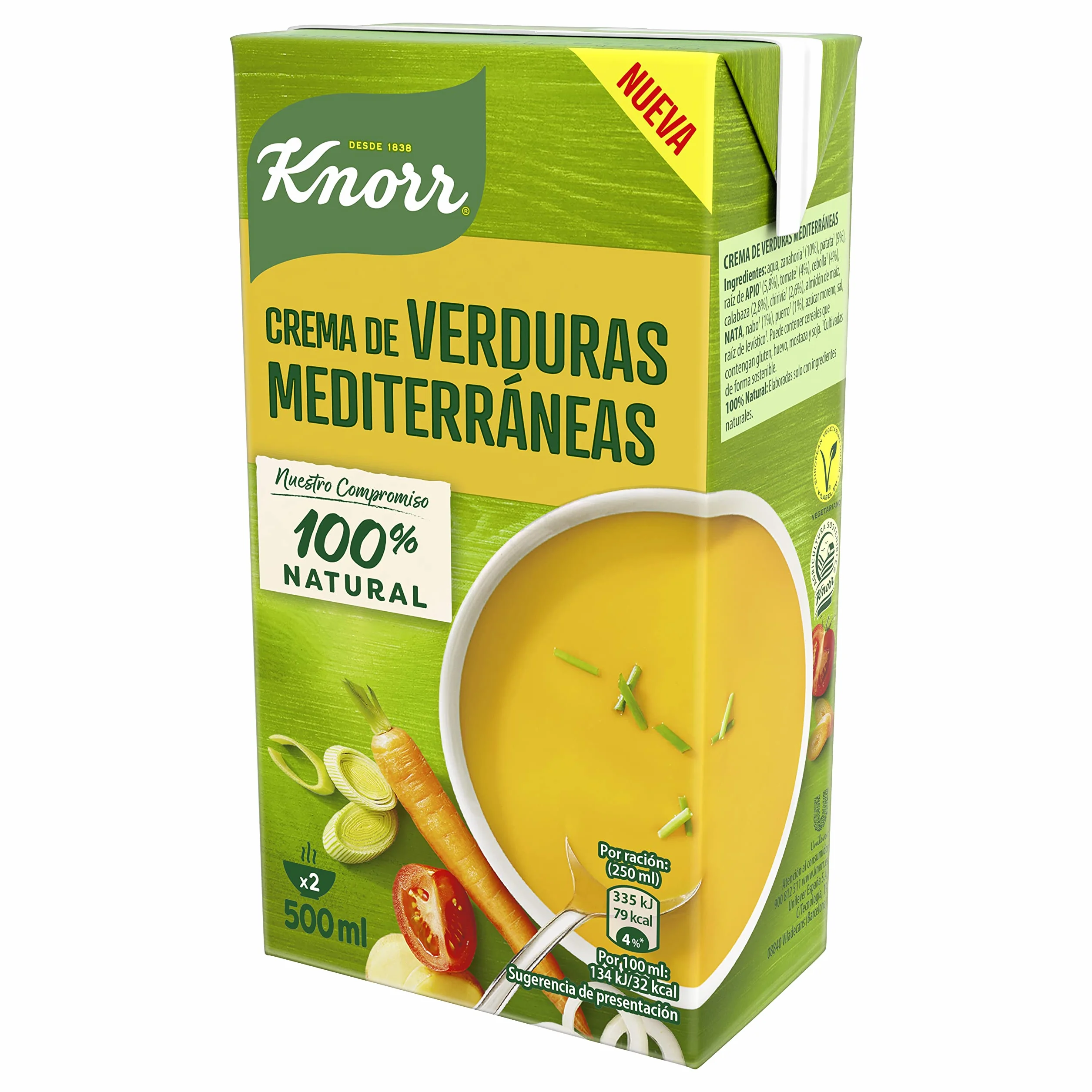 Knorr Crema de Verduras Mediterraneas 500ml
