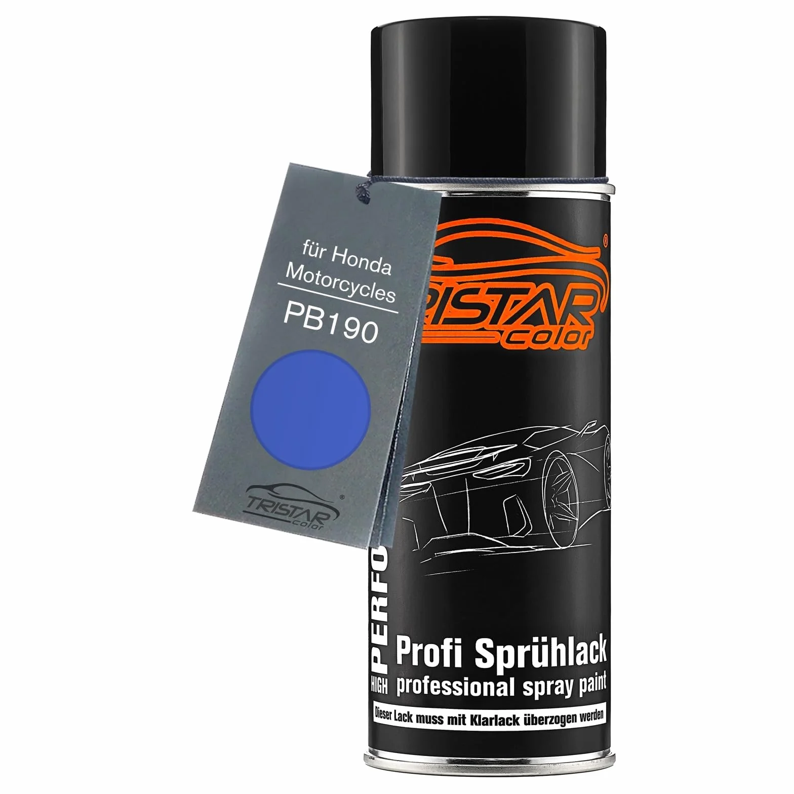 TRISTARcolor Pintura para motos Bote de spray para Honda Motorcycles PB190 Terra Blue Pintura base aerosol 400 ml