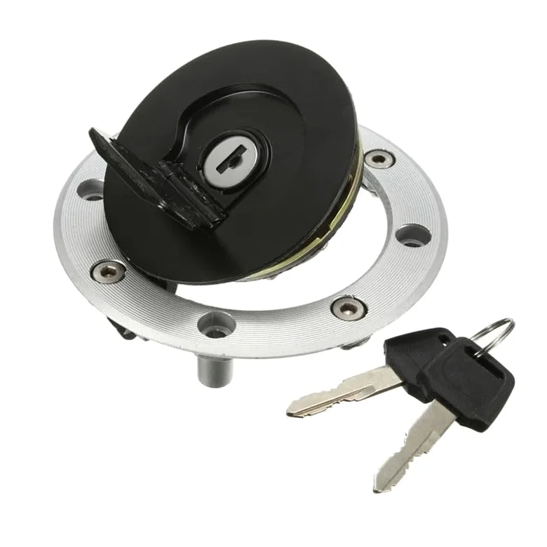 Moto Tapón Depósito Combustible Tapa de Tanque de Combustible con Cerradura para Motocicleta con 2 Llaves para Su&zuki GSXR 600 700 GSXR1000 para Katana 600 GSX-600F