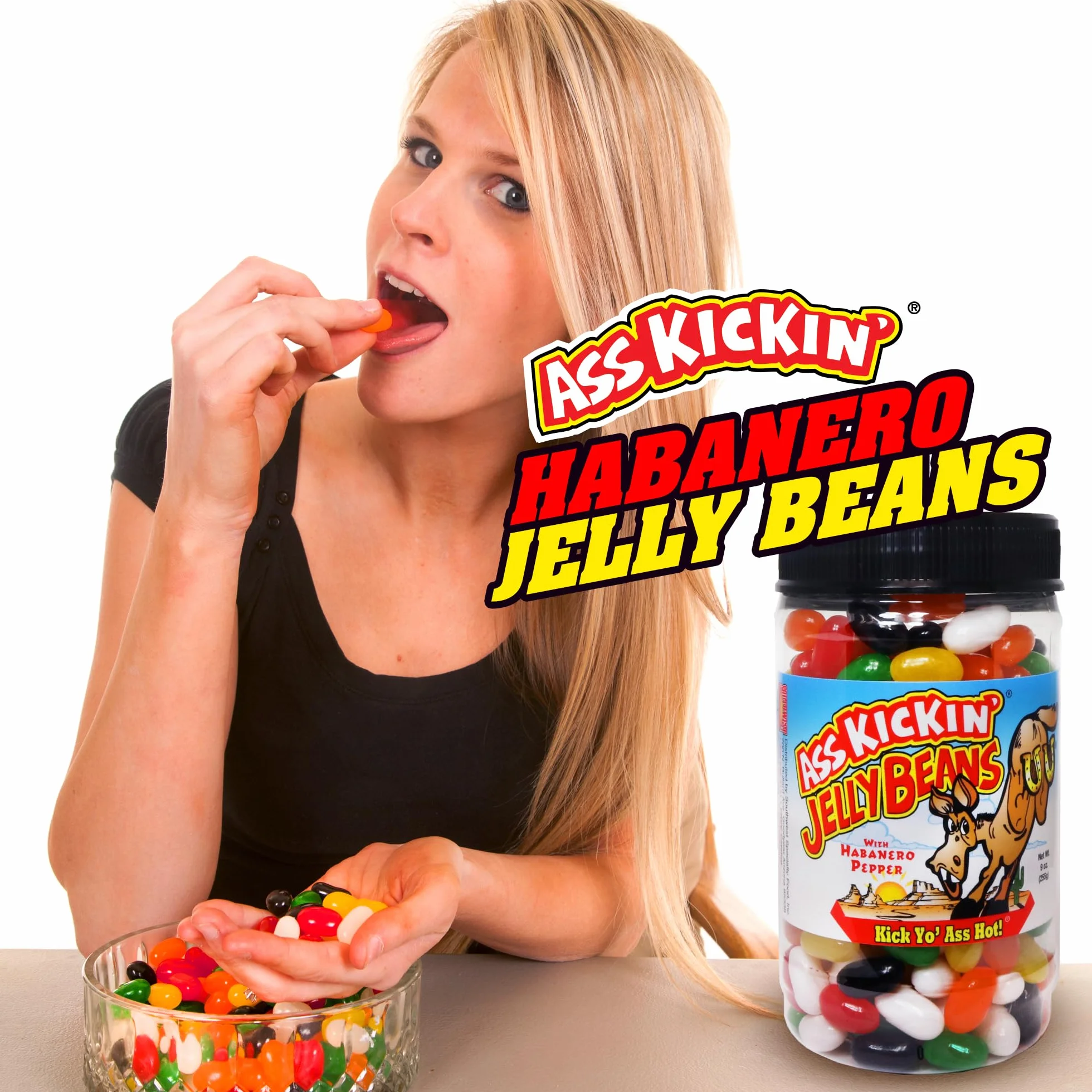 KICKIN' Premium Gourmet Hot Spicy Jellybeans con Habanero - Dulces de Pascua