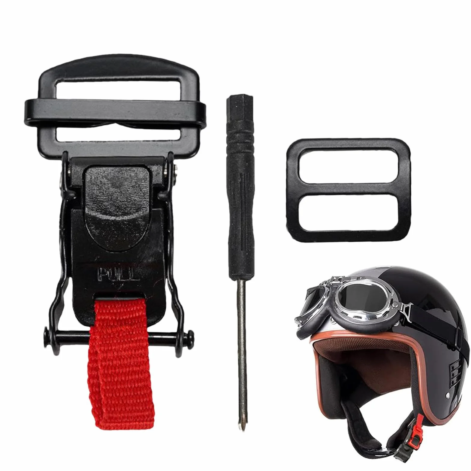 Helmet Quick Release Buckle Kit, Motorcycle Helmet Accessories, Helmet Buckle, Helmet Chin Strap Replace D-Ring Helmets, Quick Release Buckle Motorcycle Accessories