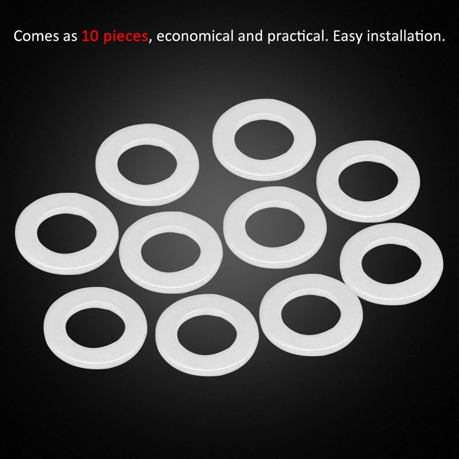 Paquete de 10 Juntas de drenaje de aceite de aluminio Kit de juntas de arandela 14MM joint vis de vidange moto v-strom