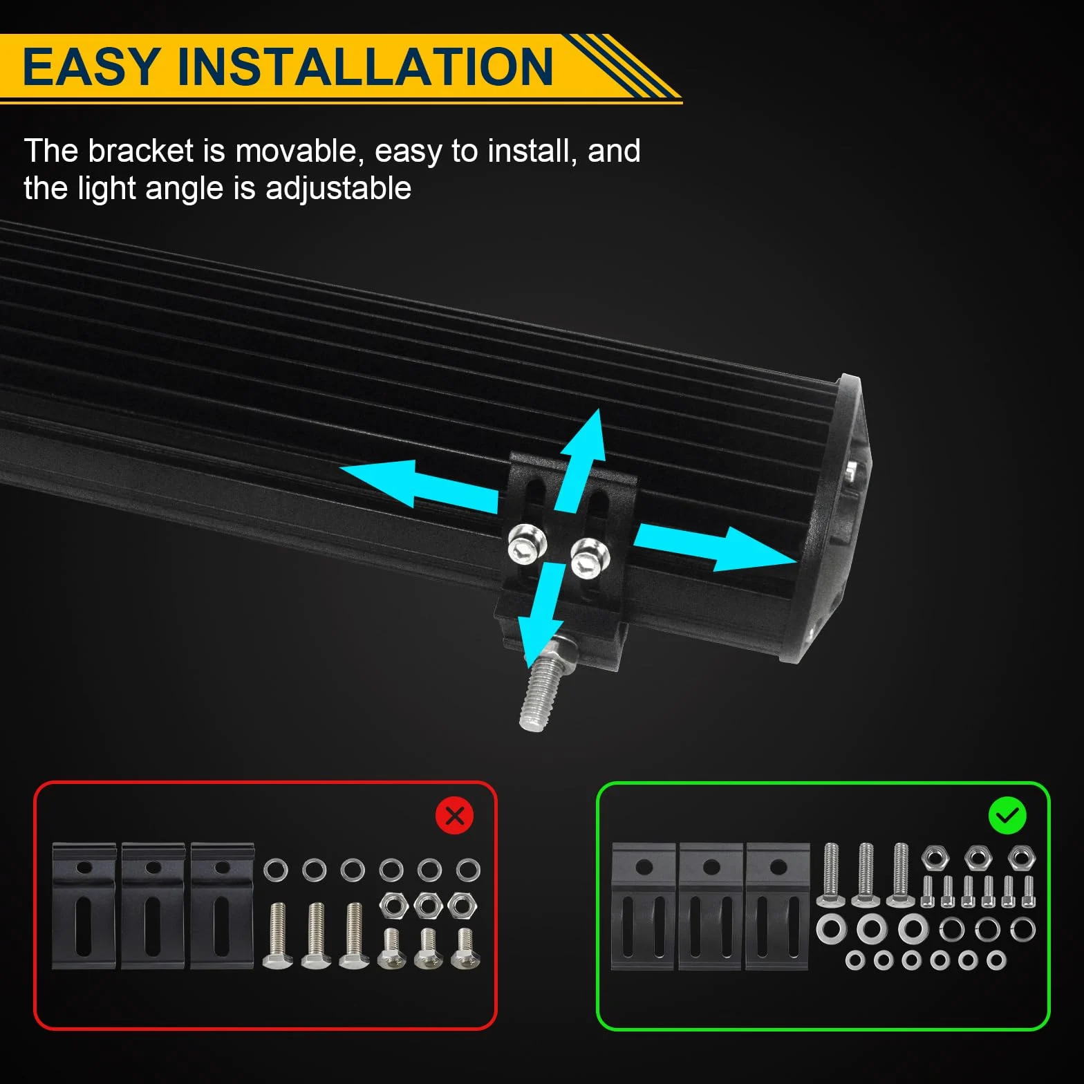 SKYWORLD 8D Barra de luz LED, 42 pulgadas 107 cm 900W barra luces led coche largo alcance 12v 24v Impermeable para off road camión ATV todoterreno 4x4 vehículos, 6000K lámpara de conducción