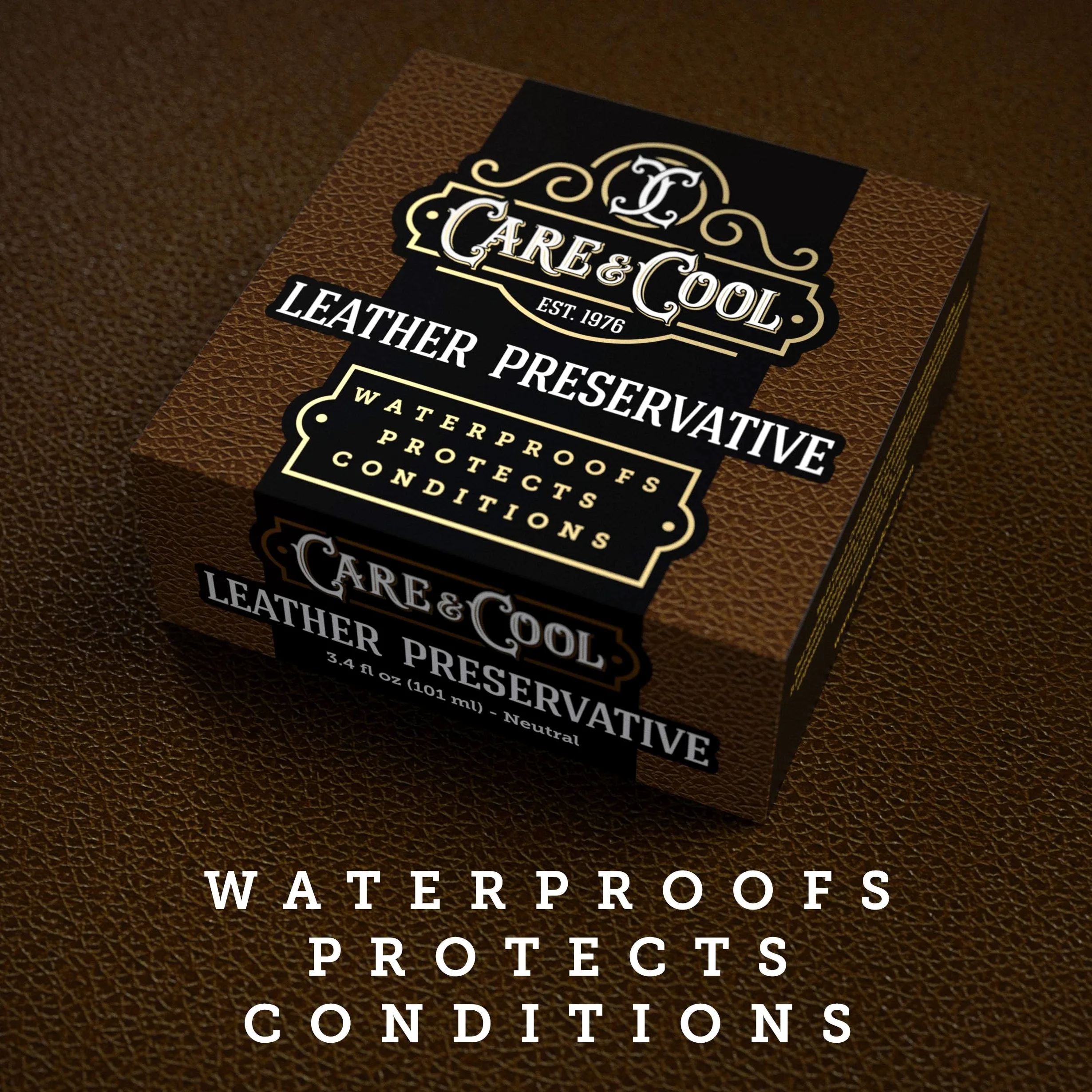 Care & Cool Conservante de Cuero. El Mejor restaurador Universal de Cuero para Zapatos, Asientos de Coche, tapicería y Mucho más. Acondiciona y conserva Tus Productos de Cuero Favoritos de Forma