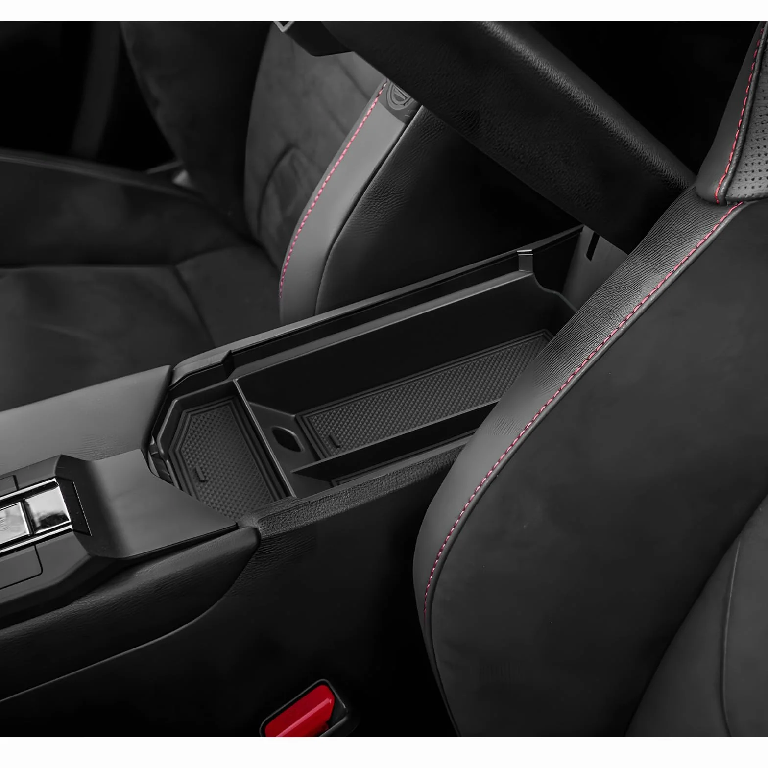 LUWU Compatible con Toyota C-HR CHR Hybrid 2024 2025 consola central caja de almacenamiento guantera organizador bandeja con alfombrilla antideslizante CHR 2025 accesorios