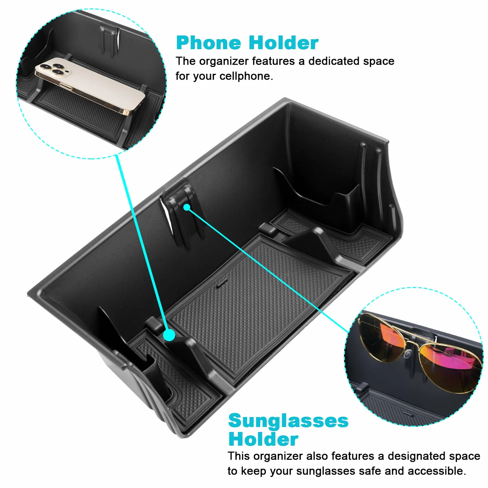 CDEFG Compatible con Land Rover Defender 90 110 130 2023 2024 consola central organizador caja de almacenamiento guantera Defender 90 110 130 2024 accesorios