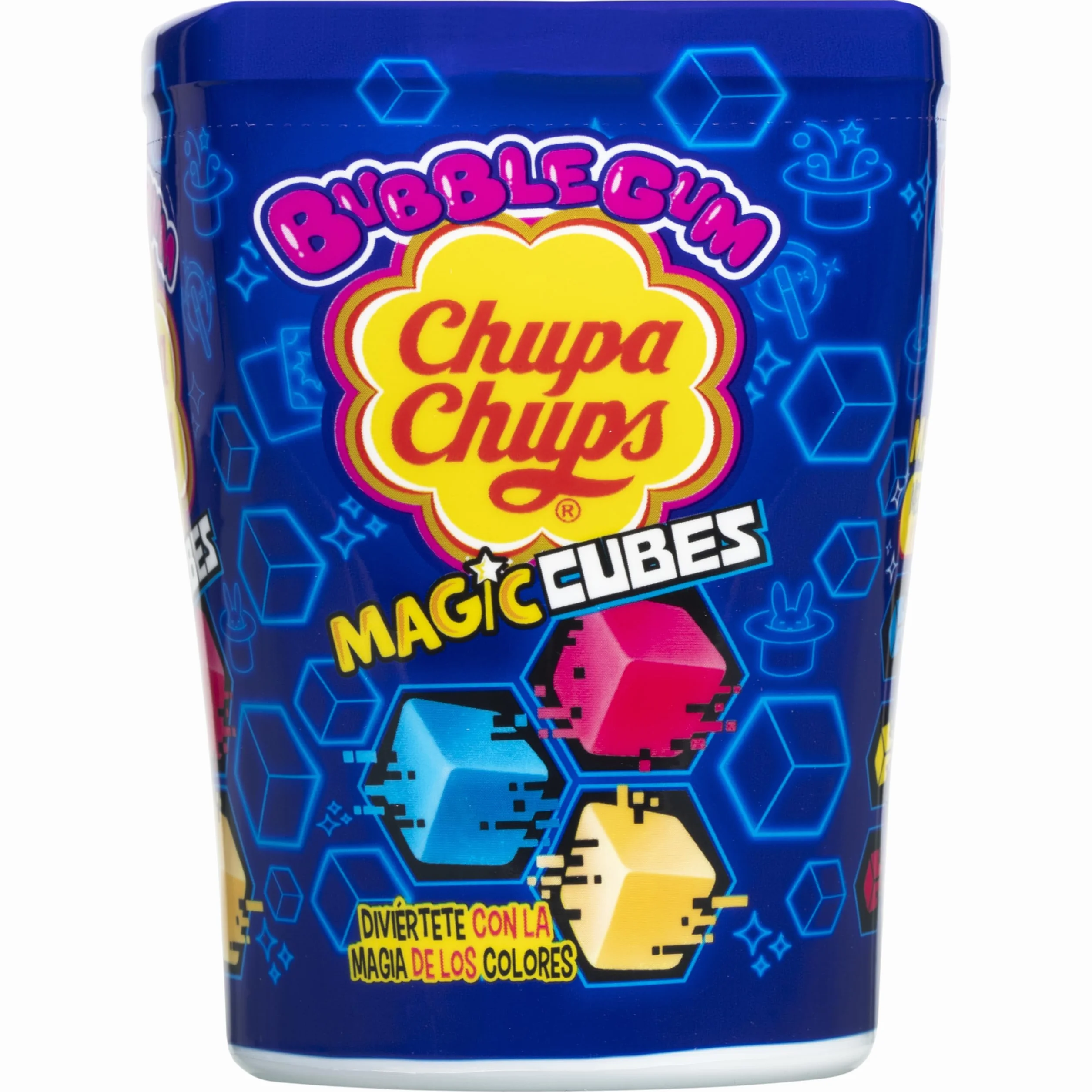 Chupa Chups Magic Cubes Chicle Infantil Cubos Mágicos Multicolor, 6 botes 86g