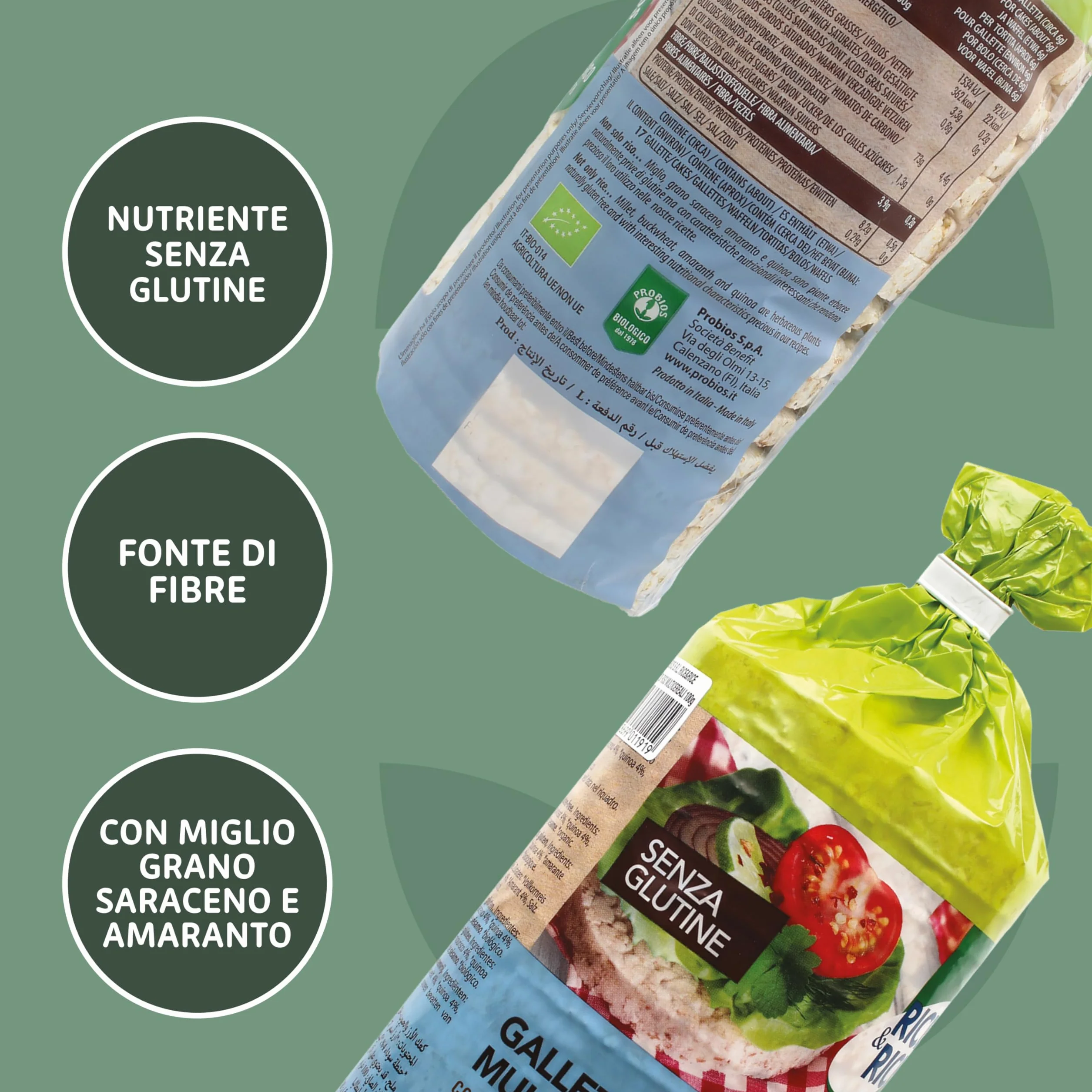 Probios Rice&Rice Tortitas de Arroz con Cereales 12 x 100 gr 1200 gr