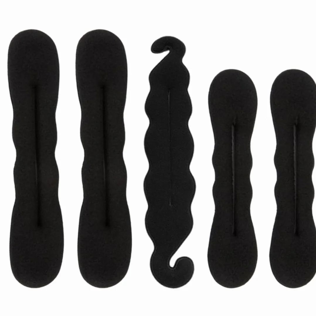 Máquina para Hacer Moños para El Pelo, 5 Piezas, Donas para Cabello, Herramienta de Moño para Mujeres y Niños