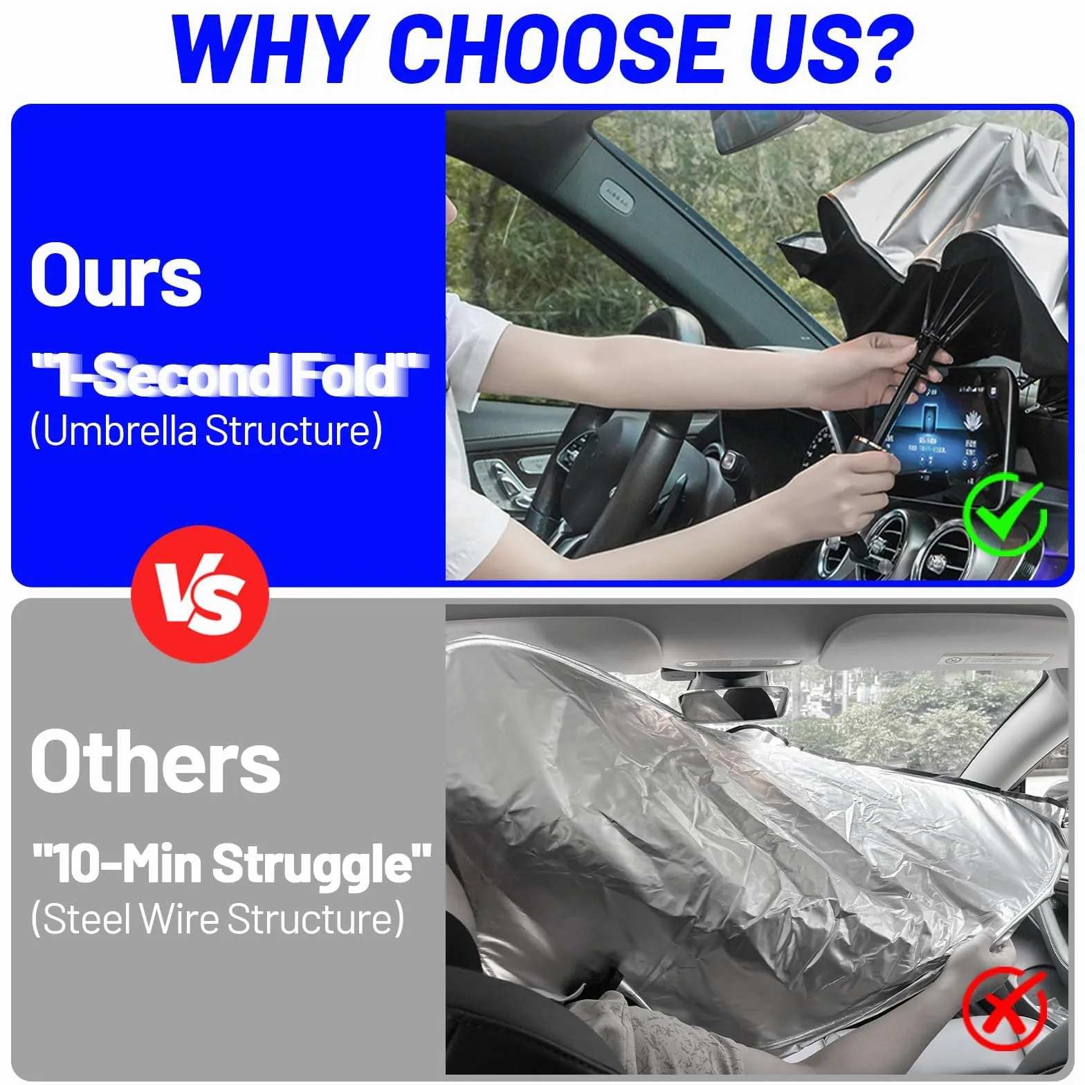 Parasol para parabrisas de Jeep Compass 2017-2025, personalizado para Compass 2017-2022 2023 2024 2025 para parabrisas delantero, parasol de coche para aislamiento térmico