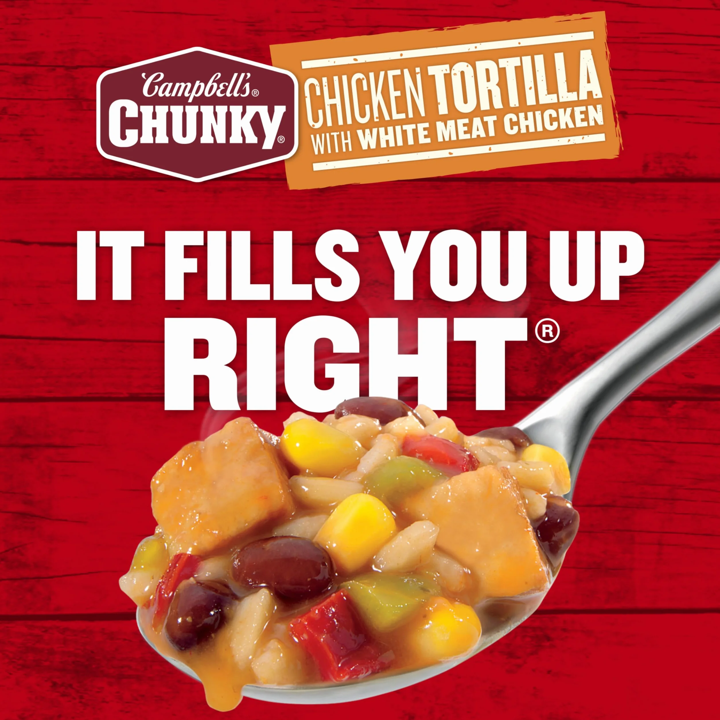 Campbell's Sopa de Tortilla de Pollo con Carne Blanca a la Parrilla, Lata 18.5 oz