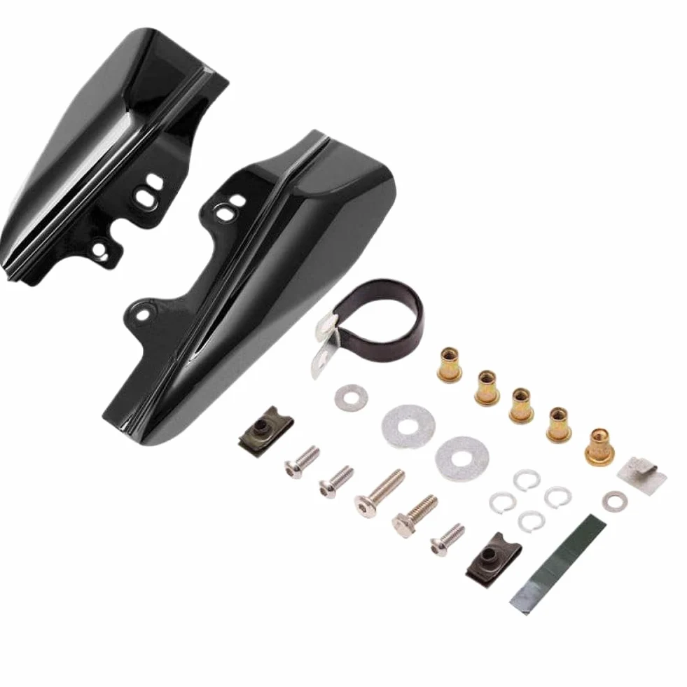 Deflector de Aire de Marco Medio para Motocicleta, Motor Debajo del Asiento, Compatible con Touring Street Electra Road King FLHR FLHX FLTR 2001-2008(Black)