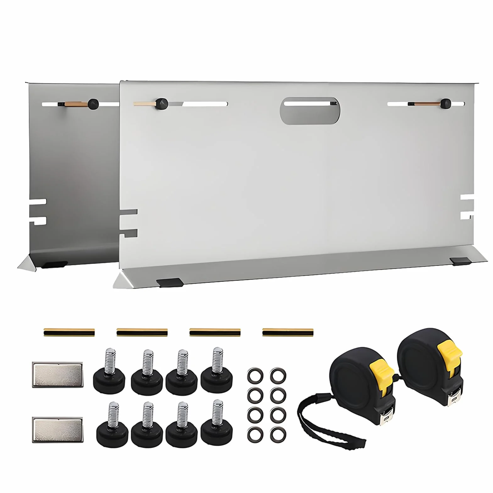 Herramienta De Alineación De Ruedas, Paquete De 2 Placas De Herramienta De Alineación Con 2 Cintas Métricas Y Tornillos Accesorios Para Equilibrado De Neumáticos Reparación De Camiones Y Vehículos