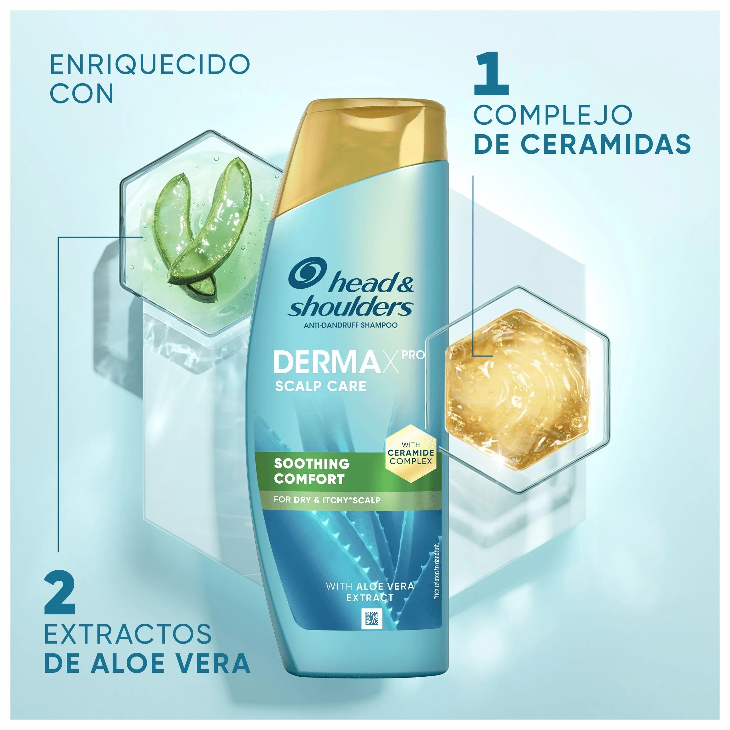 H&S DermaXPro Hidratante Champú Anticaspa 300ml + Acondicionador 220ml + Tratamiento 145ml