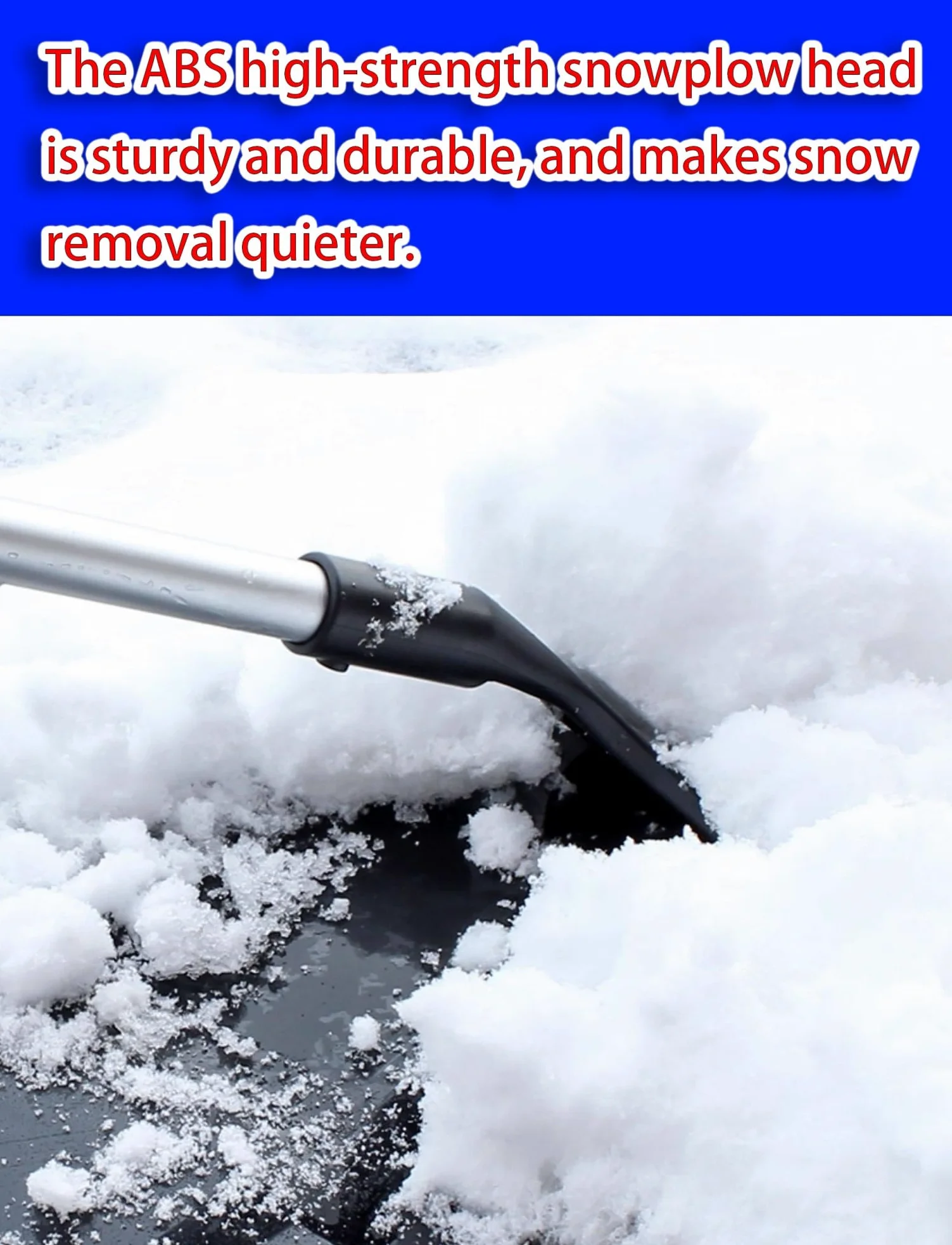 Rascador de hielo y cepillo de nieve para coche y camión, mango extensible, rascador extraíble para eliminación de hielo en invierno, equipo esencial de invierno para vehículos