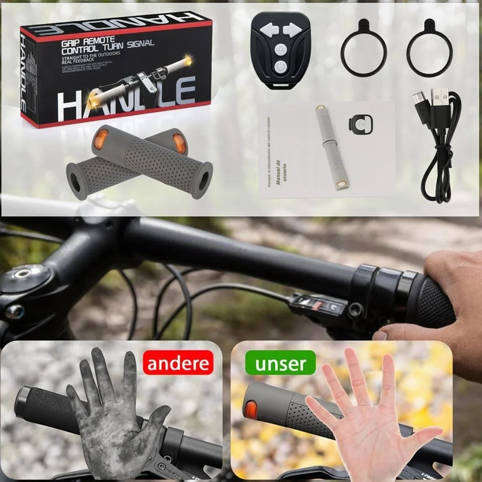 E Scooter Intermitente con Luz Manillar, Carga Inalámbrica en Empuñadura y Mando a Distancia para Xiaomi M365 Pro1 Pro2, Ninebot Max G30 G30D