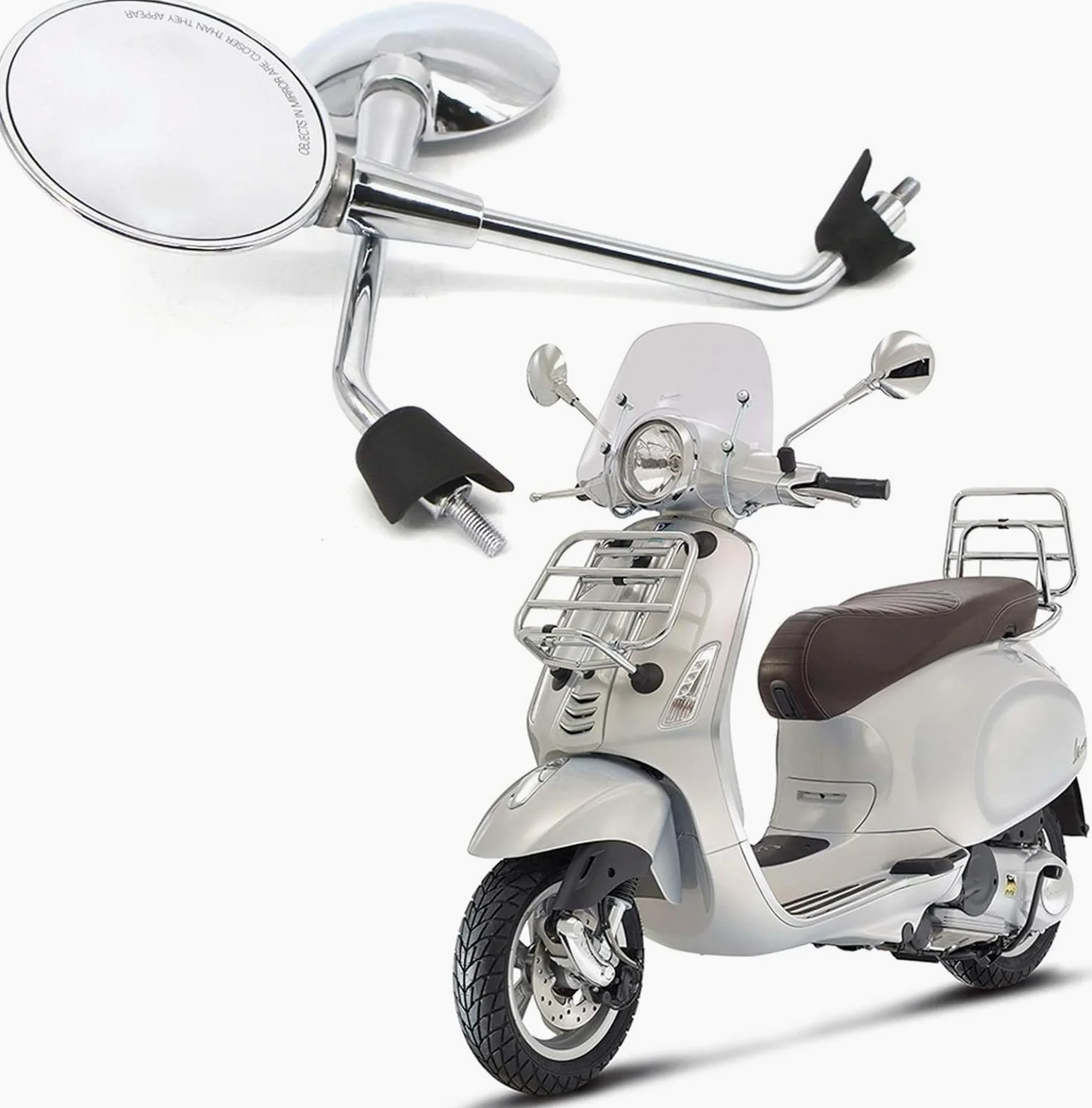 Retrovisores Moto For Vespa Primavera 4T-3V E2 E4 50 125 150 2T 4T 2013-2018 motocicleta espejos retrovisores de visión trasera de la motocicleta Accesorios Espejos Moto