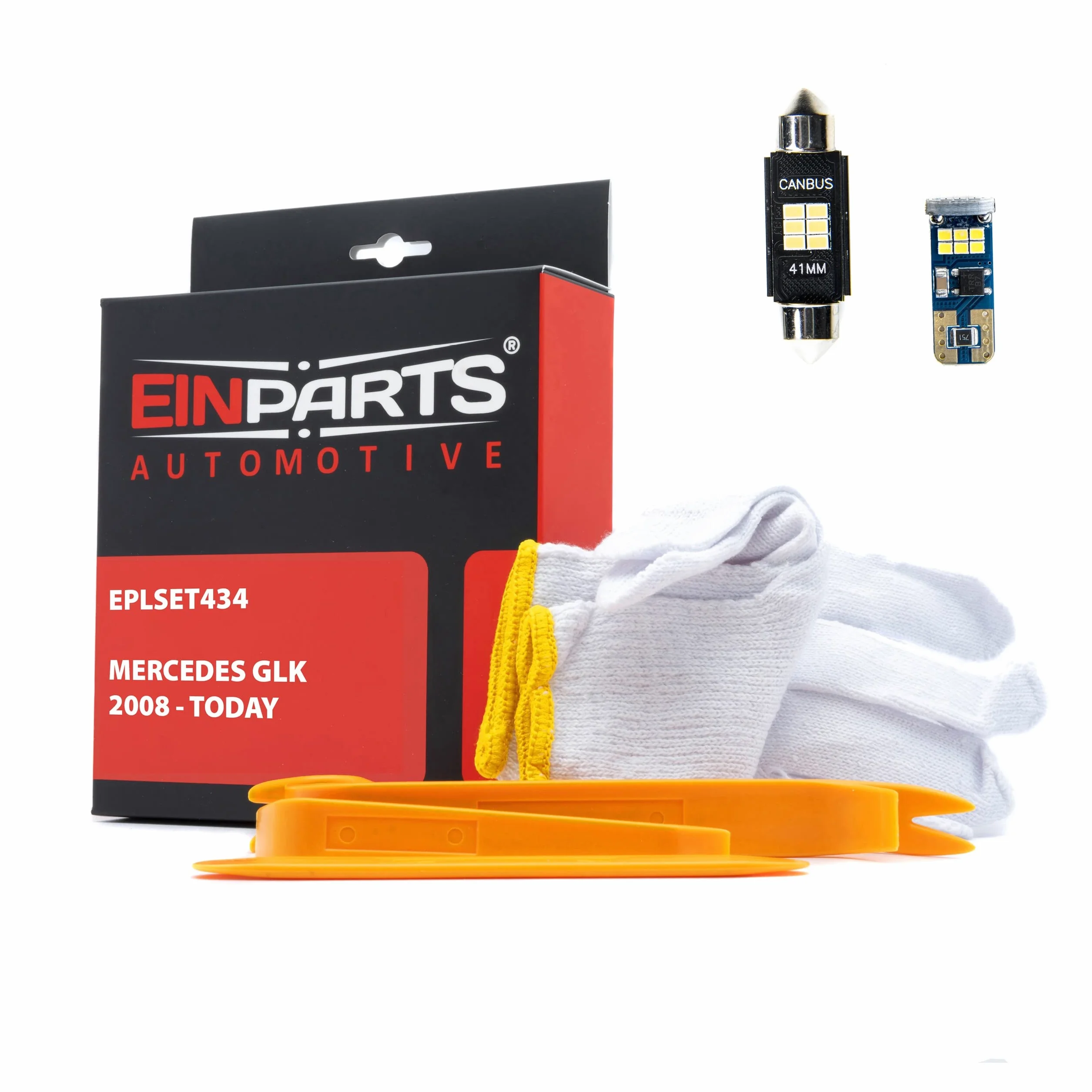 EinParts Juego de Bombillas LED para Coche, Sin errores Can-Bus, para interior de coche especifico para Mercedes GLK 2008-2015, 16 piezas