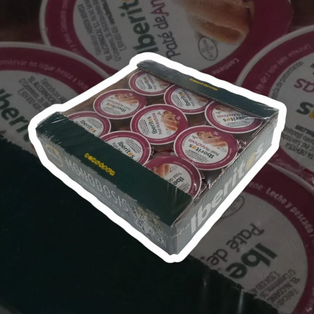 Paté de Anchoas Iberitos Sin Gluten Monodosis 23 g x 18 Uds Envasado en Aluminio