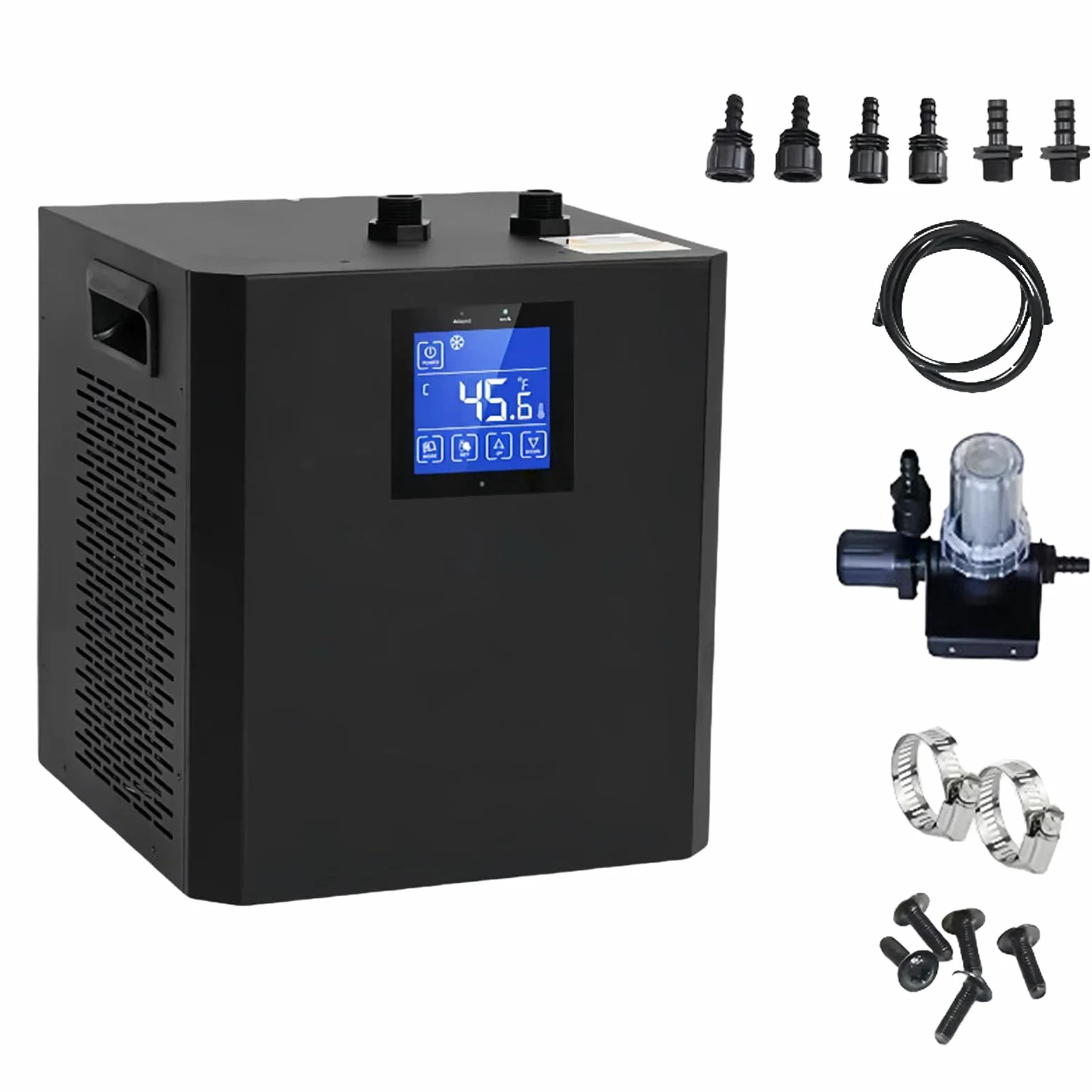 Enfriador de Agua para baños de frío «Recovery»,refrigeración para baños de Hielo con Temperatura mínima de 4°C, Kit de circulación Completa para bañera de frío en el Gimnasio doméstico