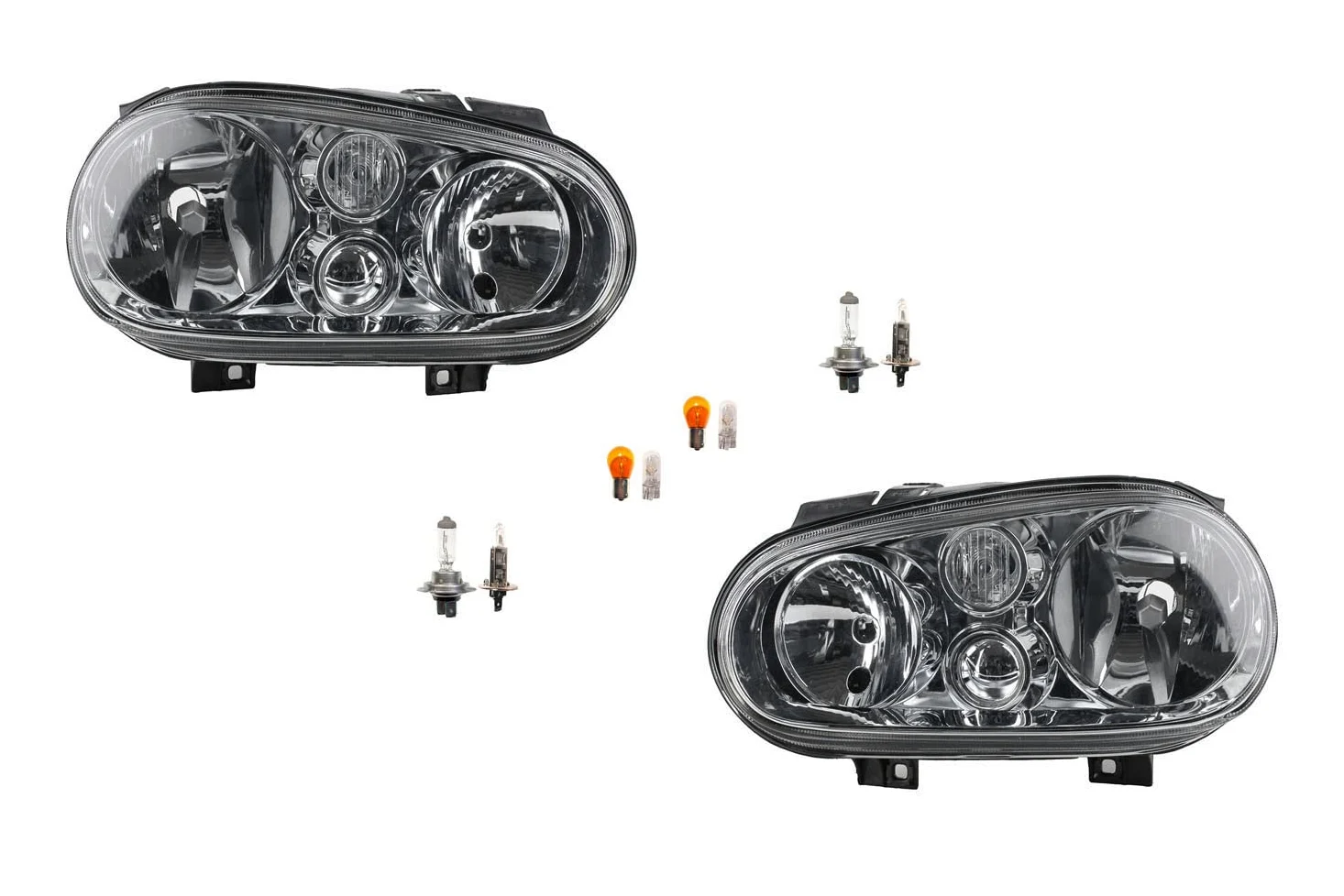 Johns, Apto para VW Golf Faros IV 4 1J1 con juego de bombillas izquierda y derecha.
