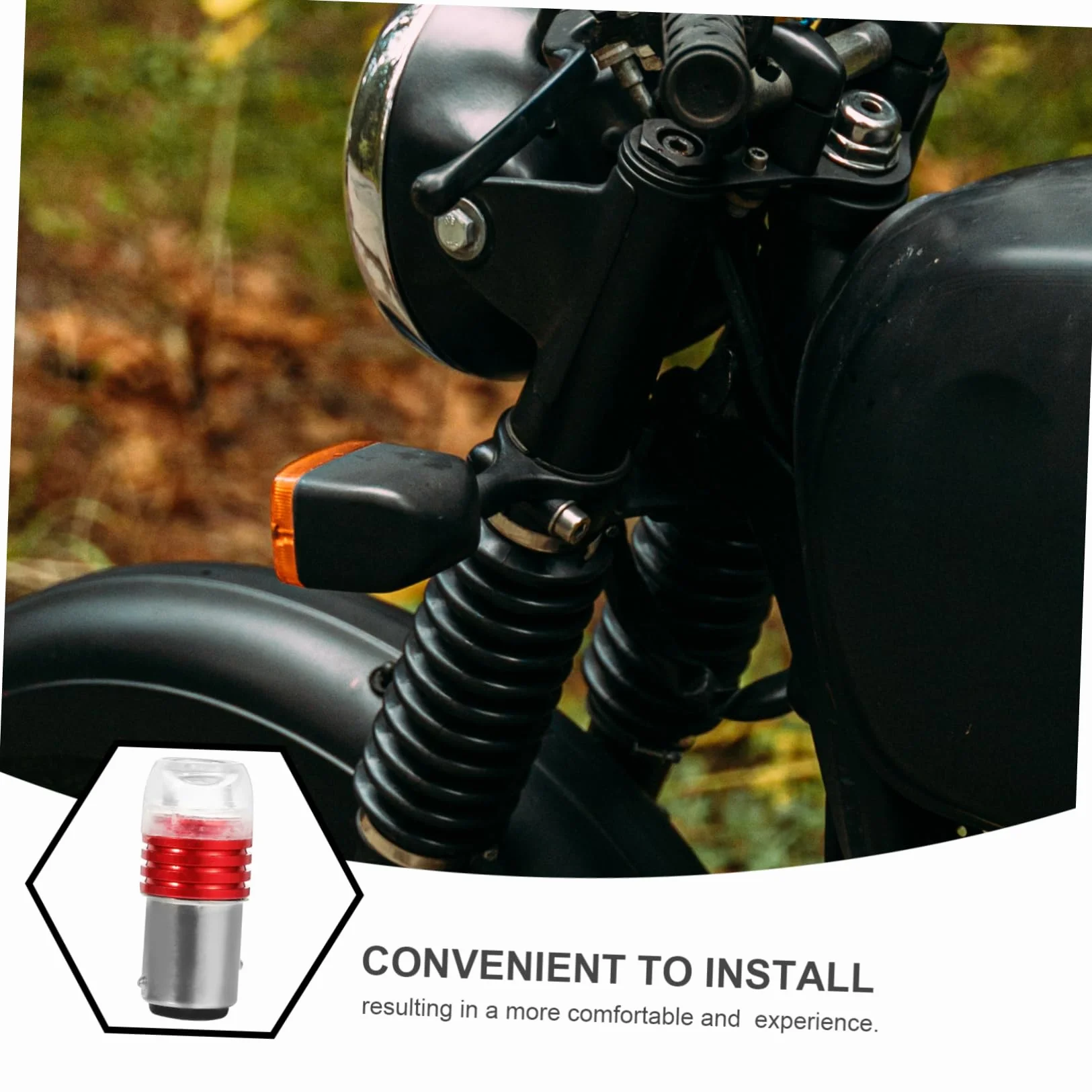 Cabilock Bombilla LED Luz Trasera Roja para Motocicleta de 12 V de Repuesto Aleación de Aluminio y Vidrio, Paquete de 2 Piezas para Reemplazo Fiable
