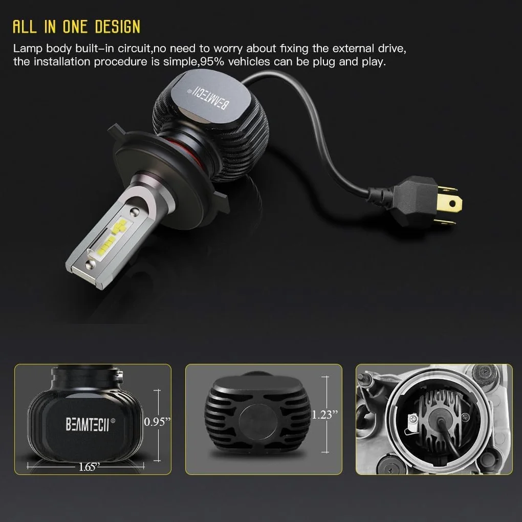 Beamtech H11 - Bombilla LED para faros delanteros, 50 W, 6500 K, 8000 lúmenes, extremadamente brillante, H8 H9 CSP Chips Kit de conversión