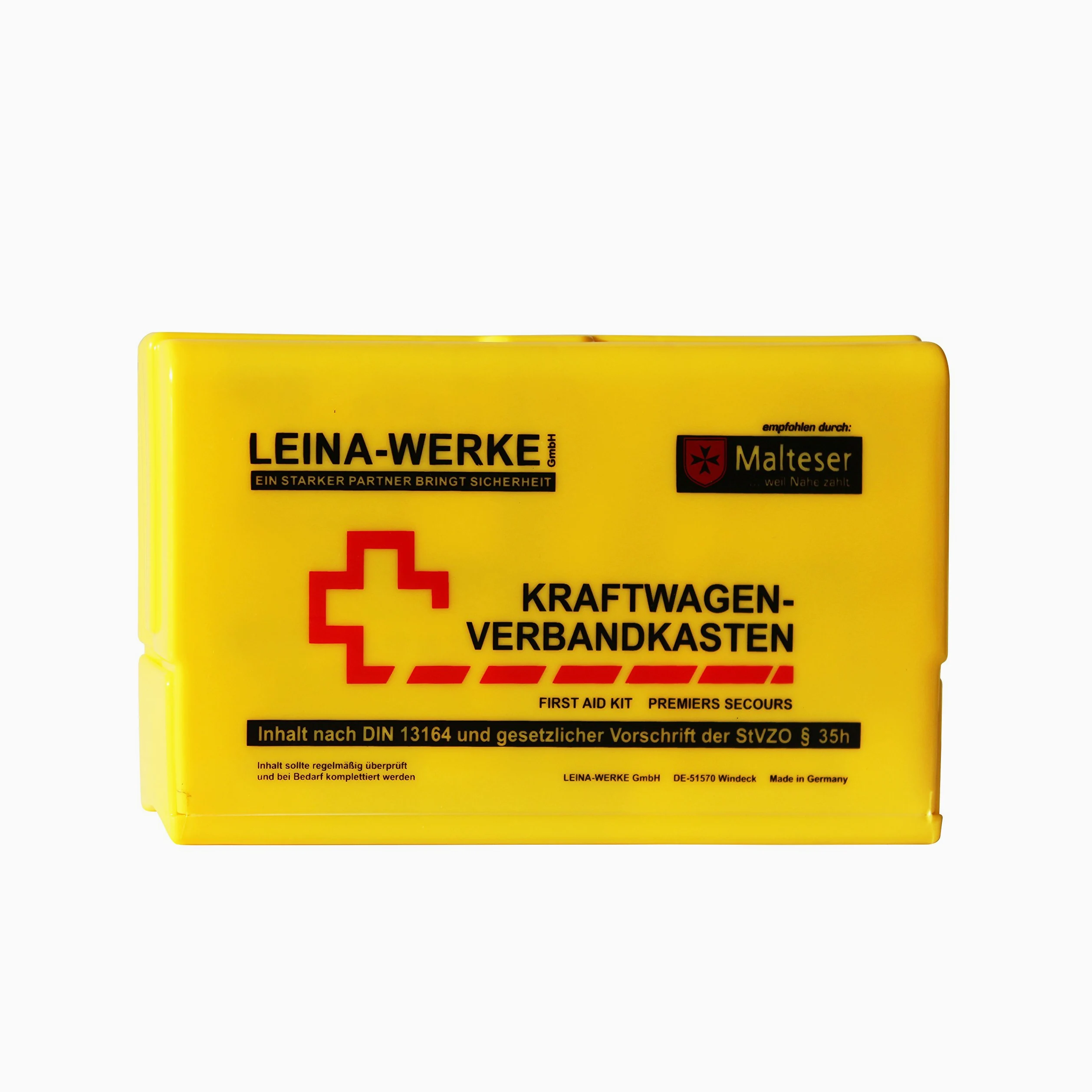 Leina 10060 Kit de Primeros Auxilios para Vehículos de Motor Star II, Amarillo/Negro/Rojo
