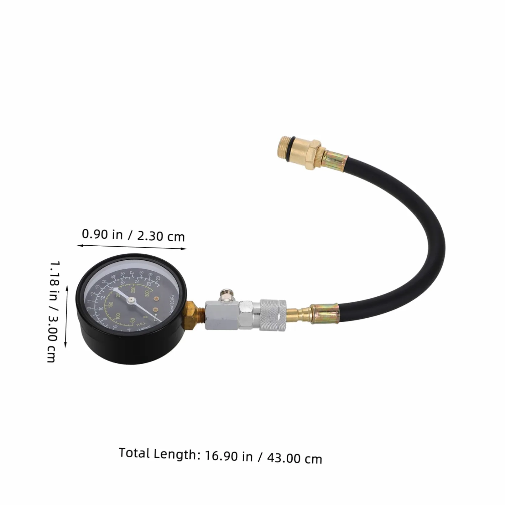 Kit de Herramientas para Comprobar la compresión del Motor, medidor de presión de Combustible para Motocicleta y Coche, medidor de compresión para Motor
