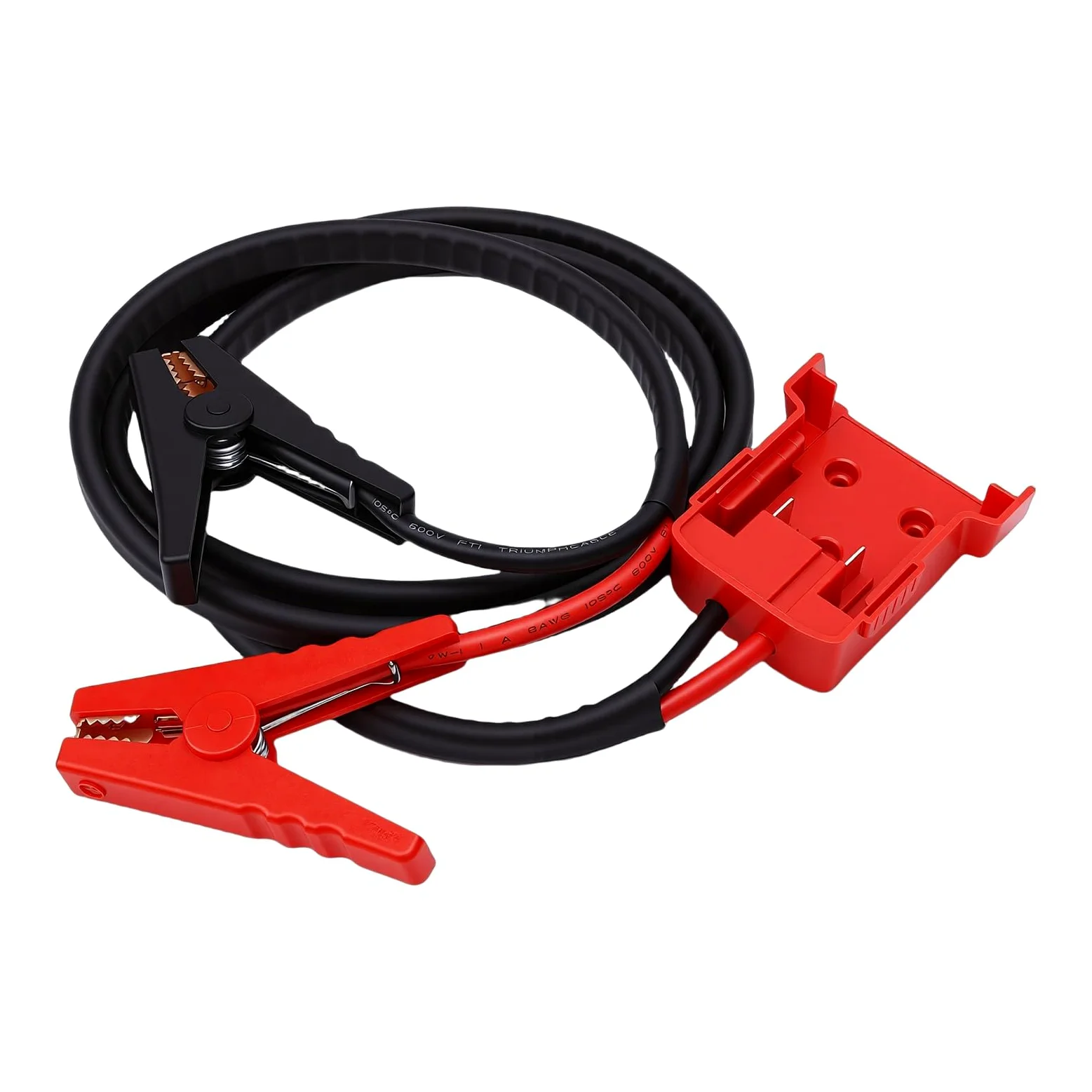 Alomejor Cable de Arranque de Batería, Cable de Refuerzo de Batería de Silicona 8AWG para Baterías M18 de 18 V, Resistencia Al Calor de 392 °F, Abrazaderas Fuertes, Inicio Rápido para Automóviles,