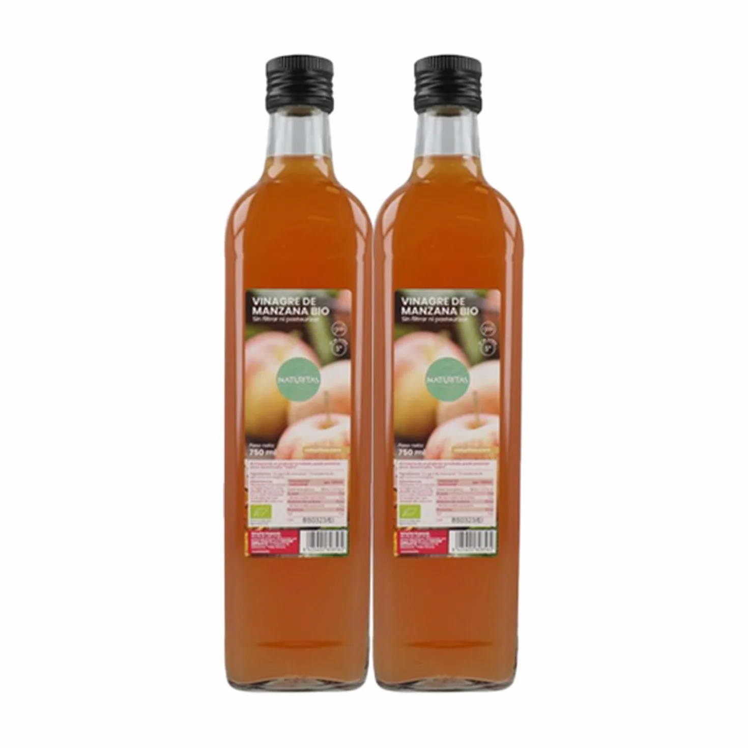 Naturitas Essentials Pack Vinagre de manzana sin filtrar Bio 2x750ml