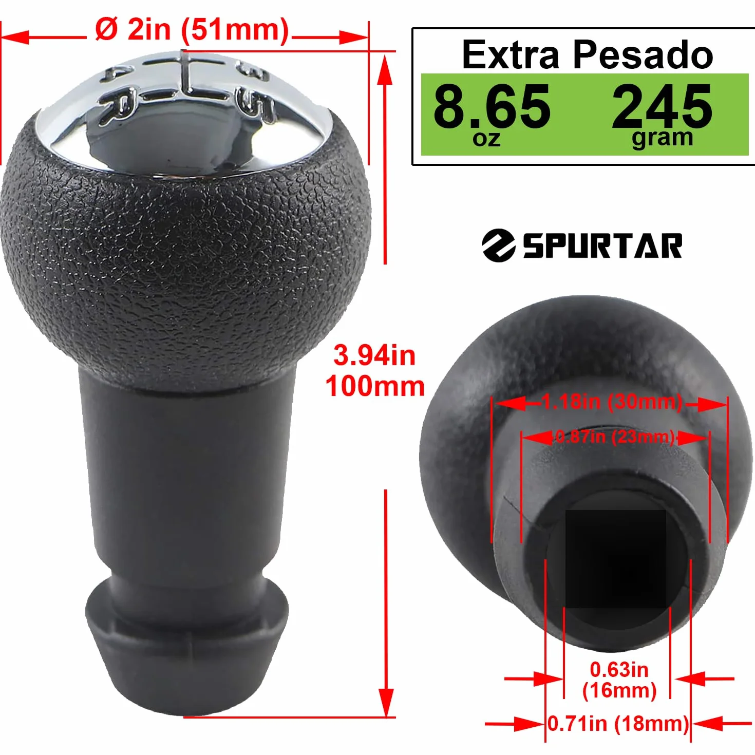 Spurtar Pomos de Palanca de Cambios 5 Marchas para Peugeot 206 207 208 306 307 1007 3008 Citroen C1 C2 C3 C4