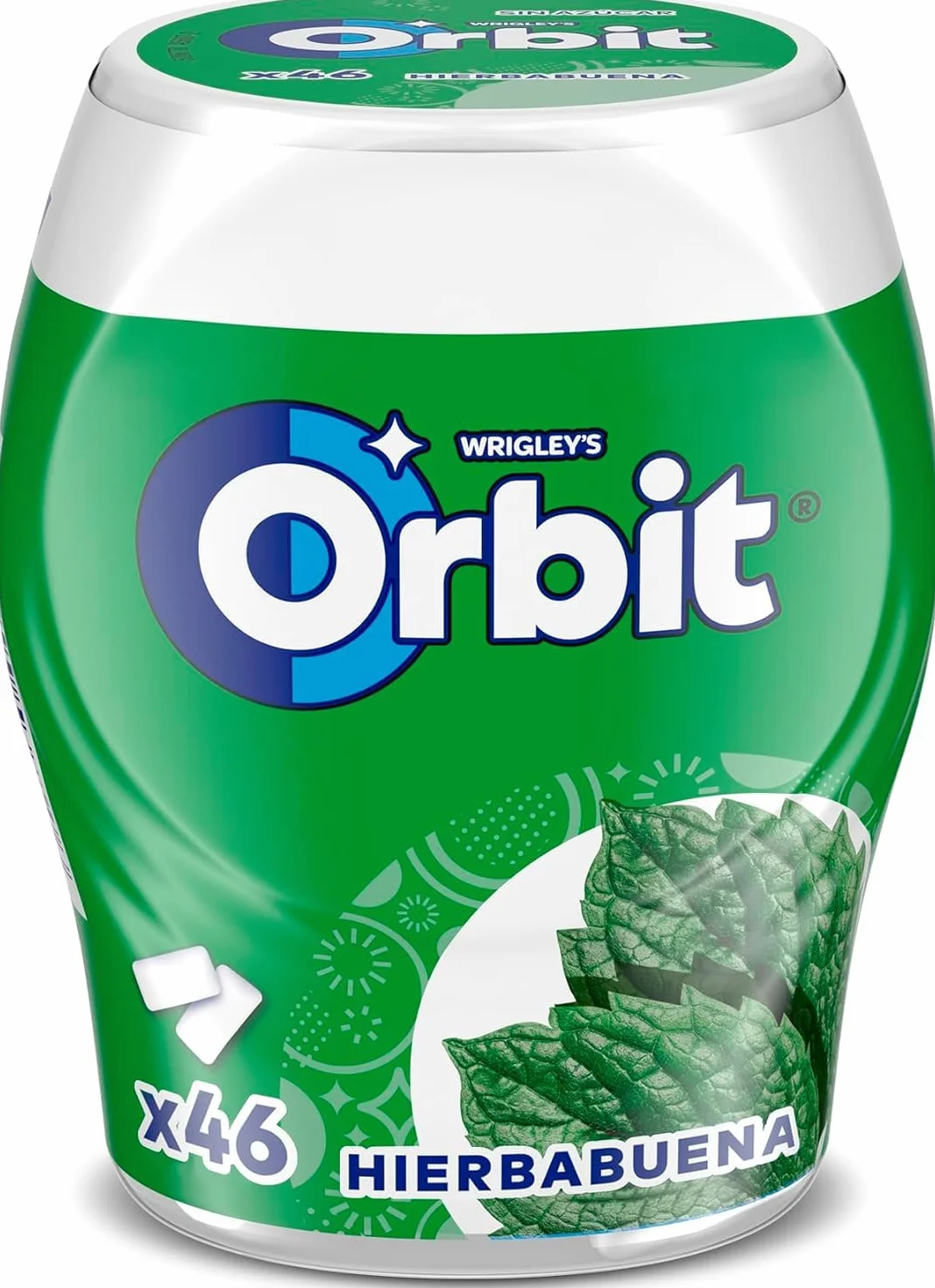 Orbit Bote Chicles Sin Azúcar Hierbabuena Fresco Intenso Larga Duración Gragea 6 x 46