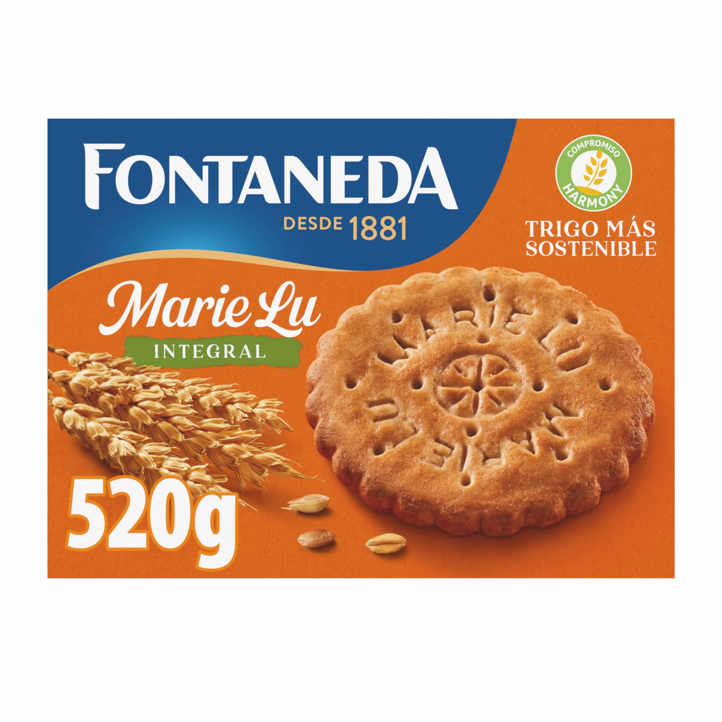 Fontaneda MarieLu Integral Galletas 65% Cereales Fibra 520 g