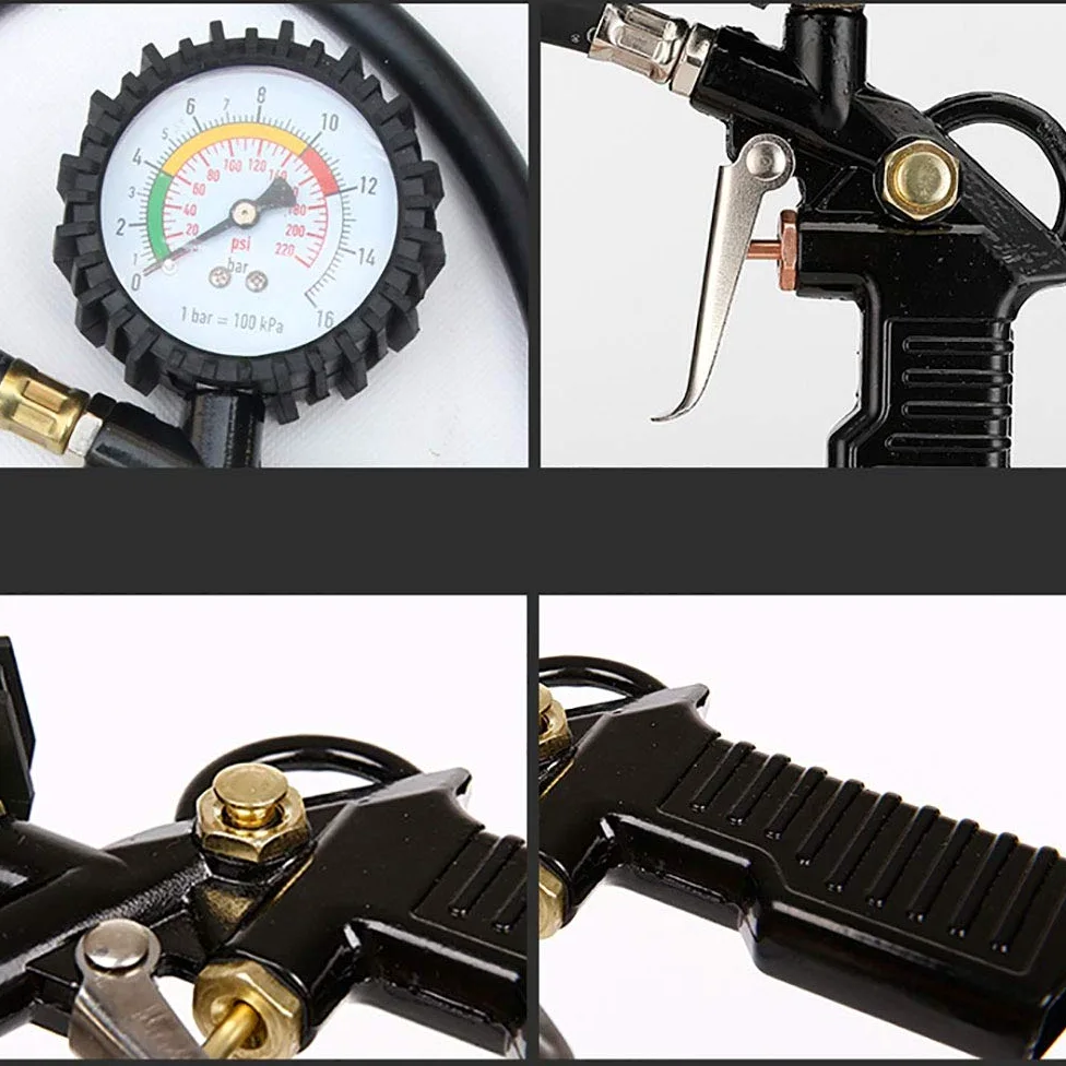 Manómetro para neumáticos, Detector de presión neumáticos, pistola aire carga, for mantenimiento(A3)