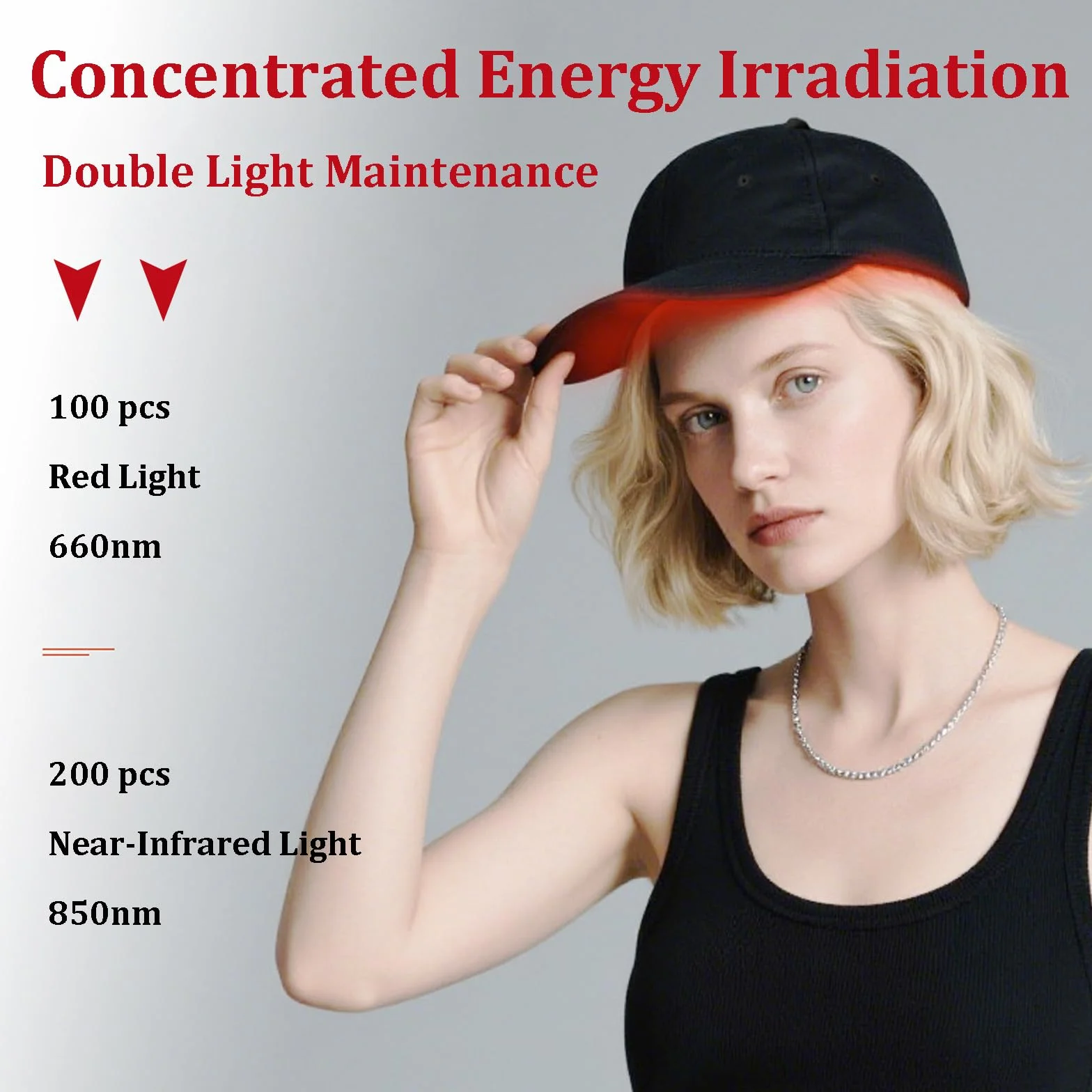 GOURIXIN Gorro LED Crecimiento Cabello Terapia Luz Roja 660/850nm Láser Infrarroja