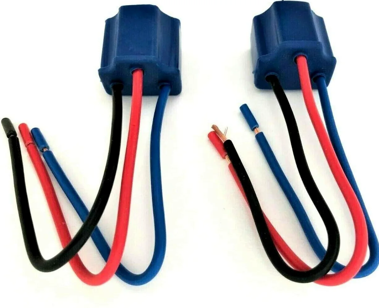 2 faros de carretera, luz de cruce, con portalámparas bombillas H4