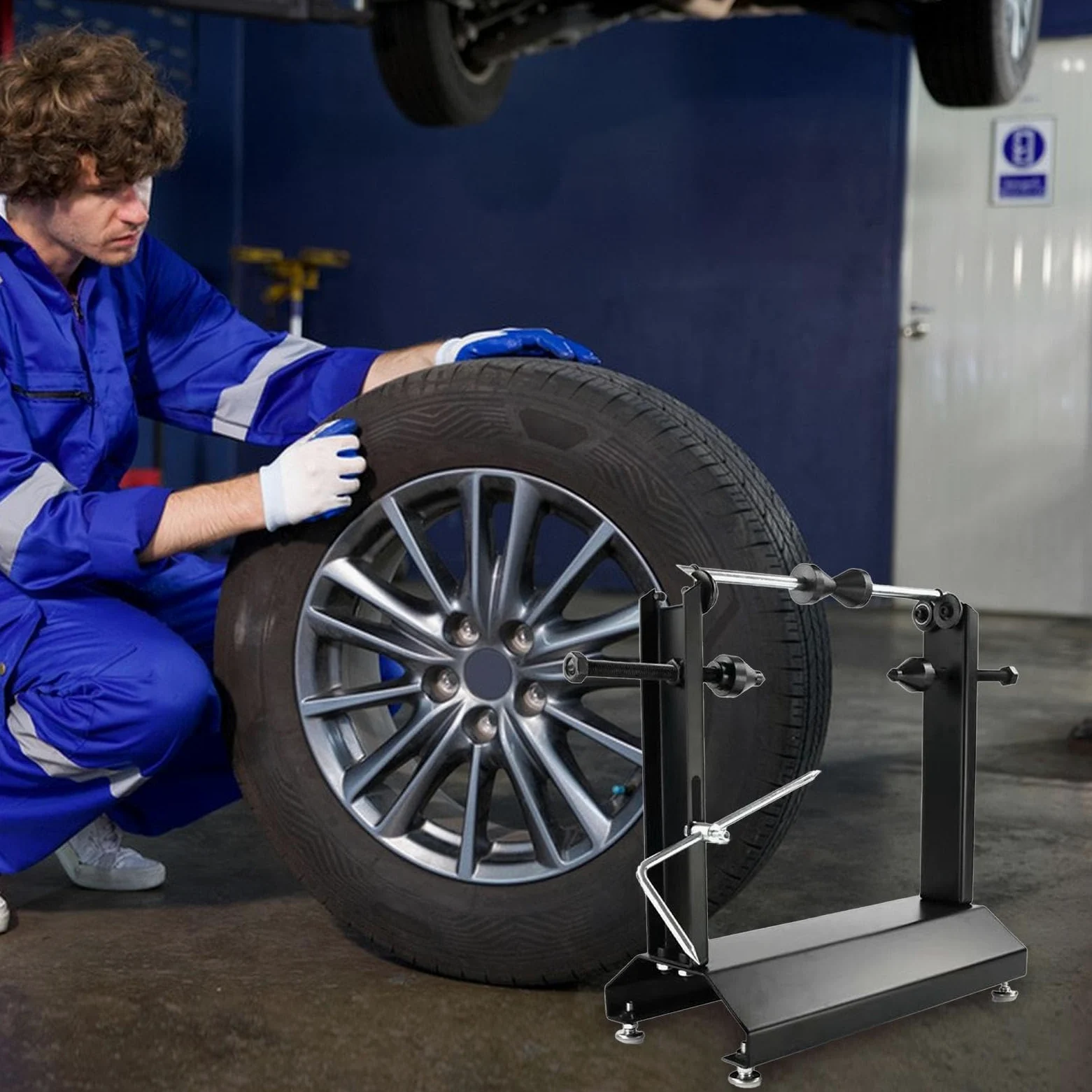 Balanceador de neumáticos para motocicletas, soporte de tránselo de rueda | Herramienta de equilibrio, dispositivo de cambiador de neumáticos del motor, he