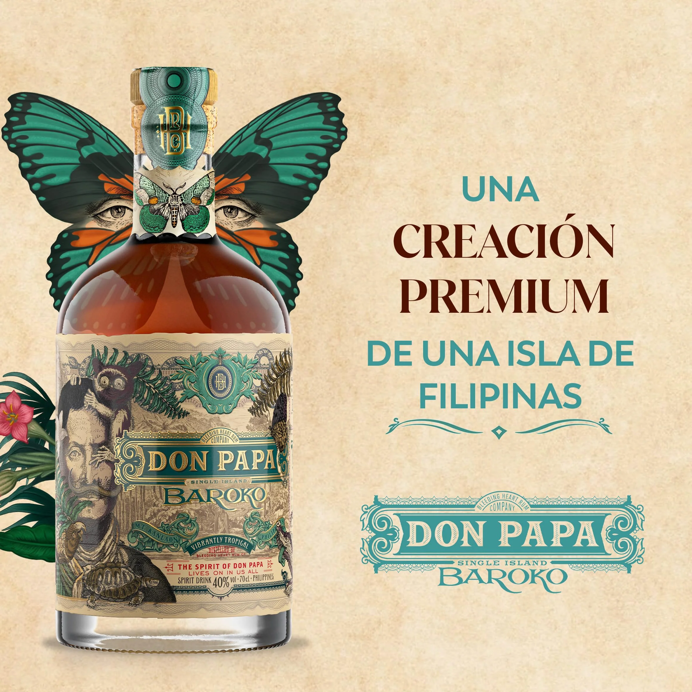 Don Papa Baroko Ron Infusionado 700 ml 40% vol Filipinas