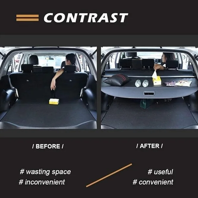 Maletero Trasero retráctil para Kia Sorento 2015 2018,Cubierta de Carga para Maletero de Coche Cubierta de Seguridad para Maletero