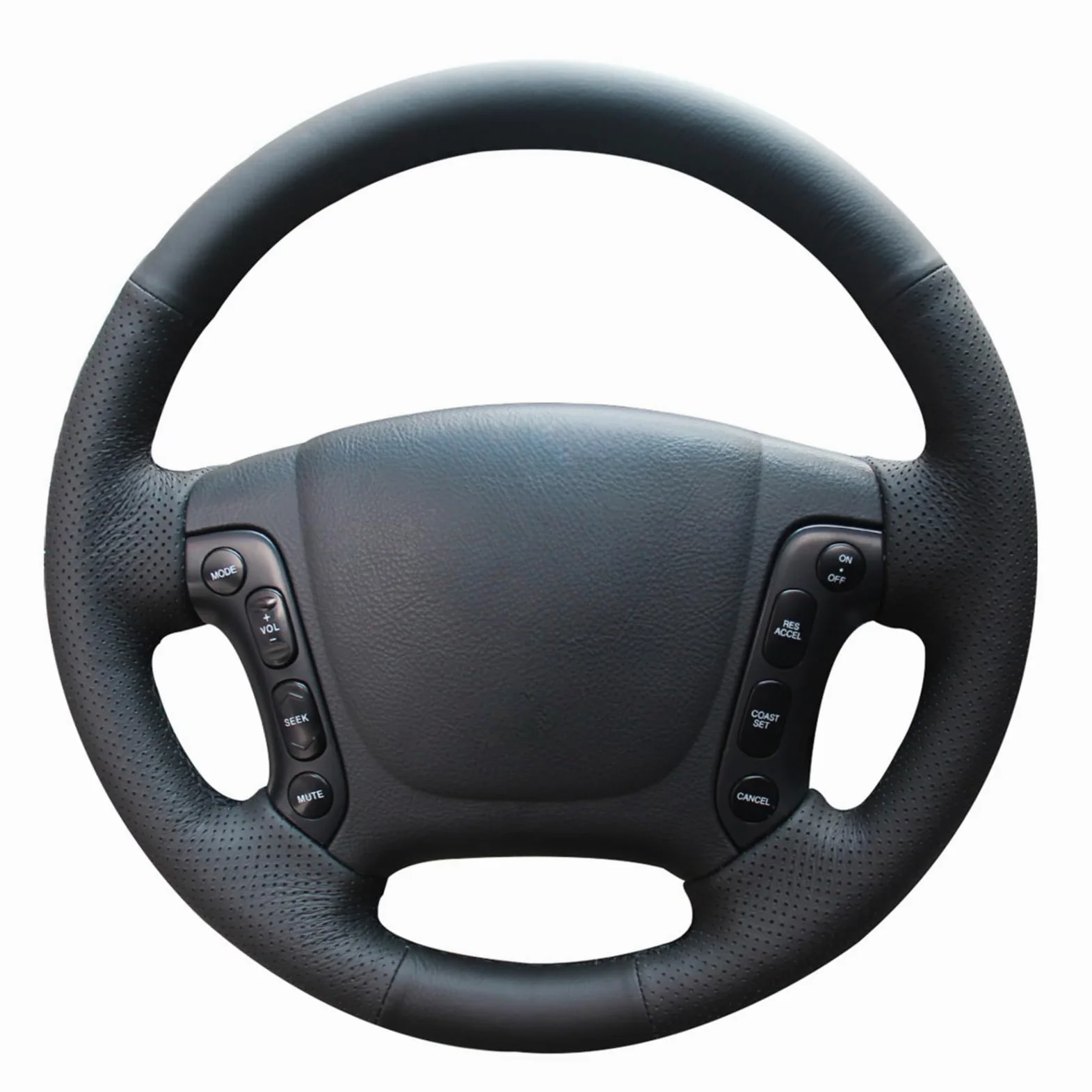MEWANT Funda de volante de cuero para Hyundai Santa Fe 2006-2012 / H-1 (Starex) 2008-2020 / i800 2008-2019 / Santa Fe Funda para volante