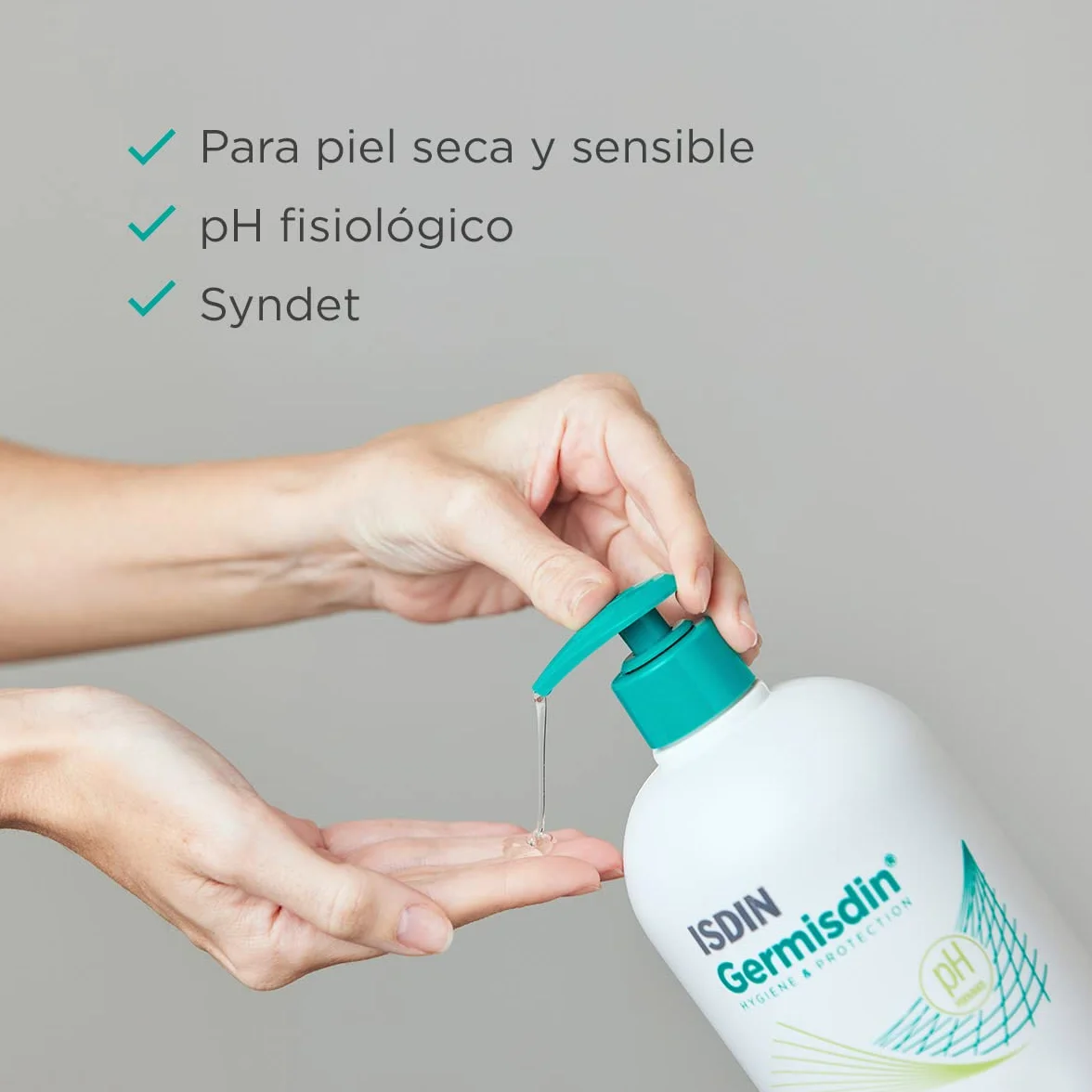ISDIN Germisdin Aloe Vera Gel de Baño Syndet 1 L Paquete de 2 Higiene Corporal
