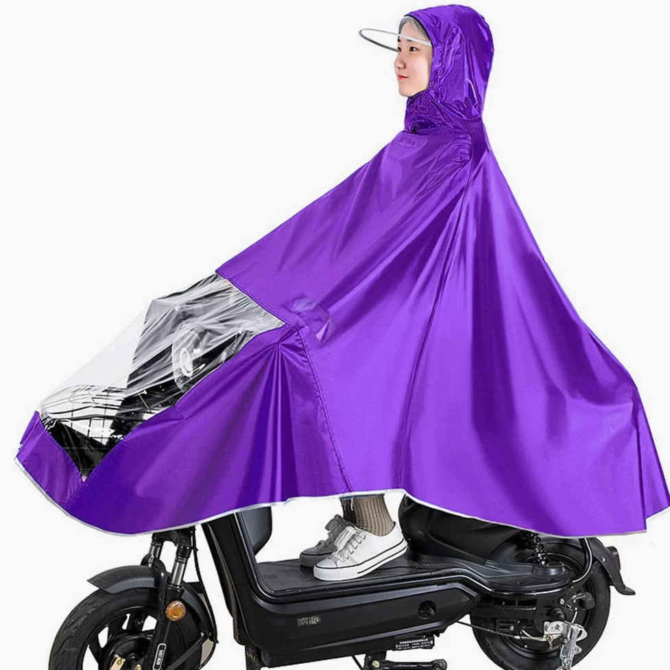 Chubasquero para Coche eléctrico, Cubierta para Motocicleta, Poncho Impermeable para la Lluvia para Adultos, Capa para Scooter de Movilidad (púrpura 3XL)