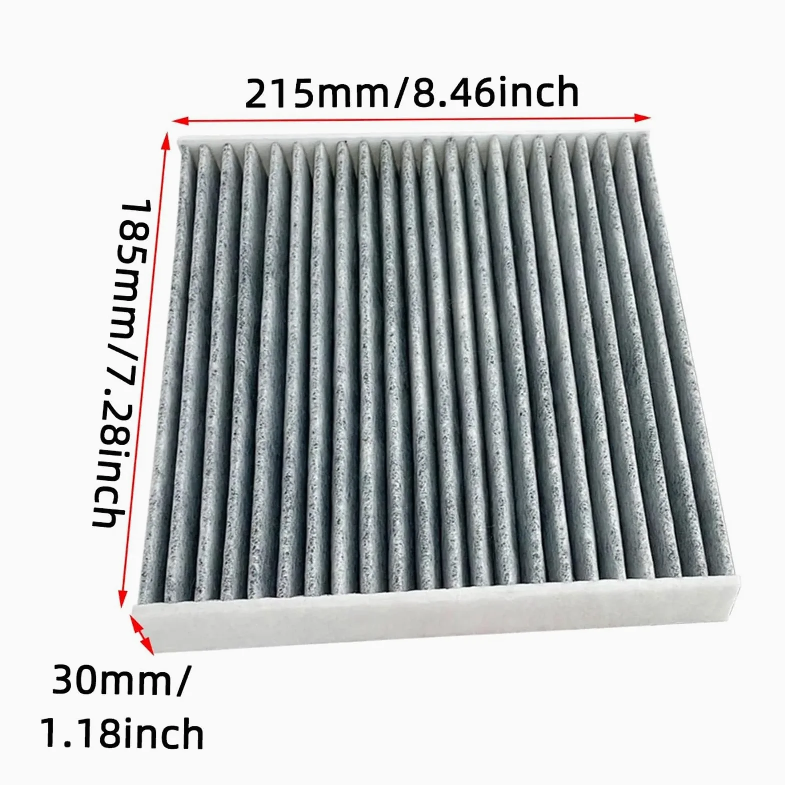 Filtro de aire de cabina de coche compatible con Toyota RAV4 (2019, 2020, 2021, 2022, 2023 y 2024), fibra de carbono. Filtro de aire de cabina Filtro de Habitáculo Anti(5 PCS)