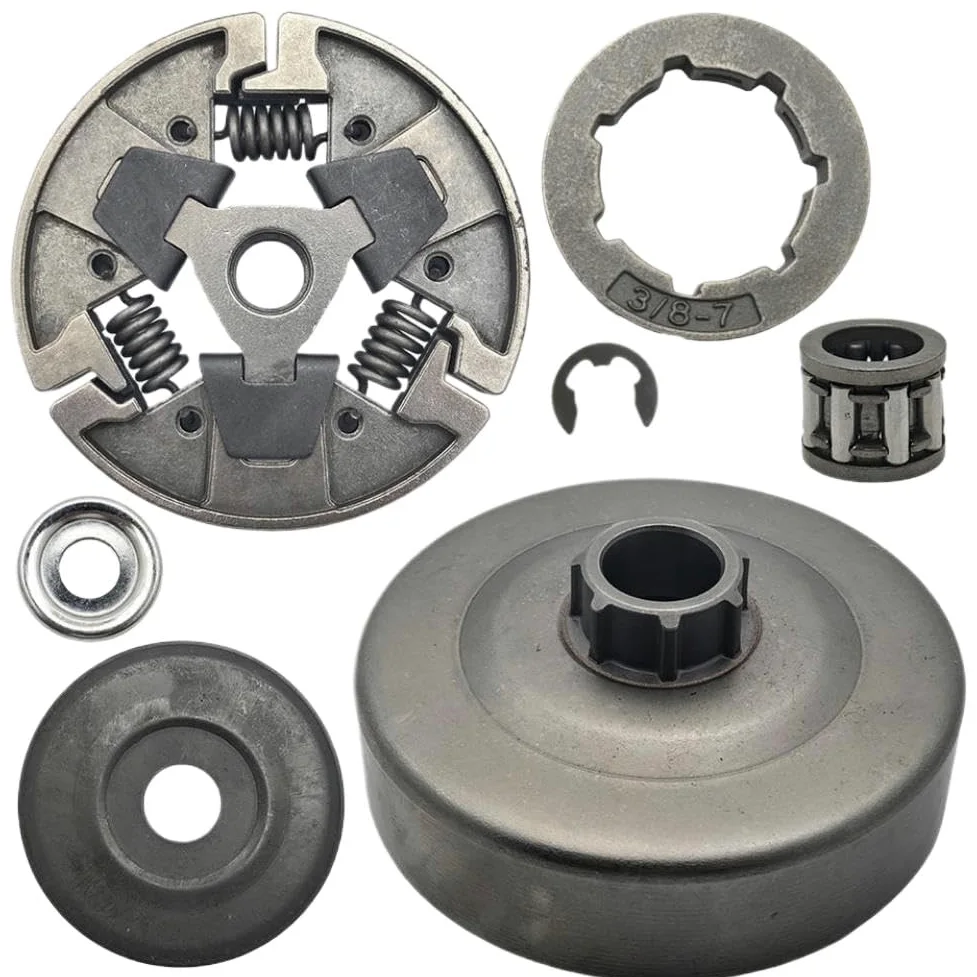 Kit de piñón de llanta de tambor de embrague de 3/8 "-7 Compatible con motosierra MS660 MS661 MS640 066 064