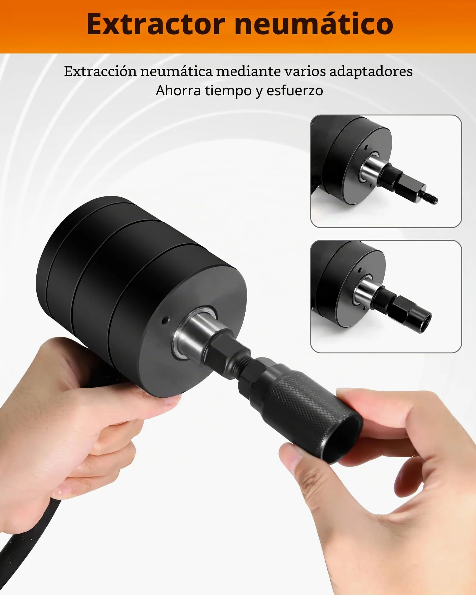 RUIZHI 24pc Extractor Neumático de Boquillas de Inyección - Herramienta de Extracción para Boquillas de Inyección, Inyector de Combustible Diésel, para Bosch Delphi Denso Siemen, con 19 Adaptadores