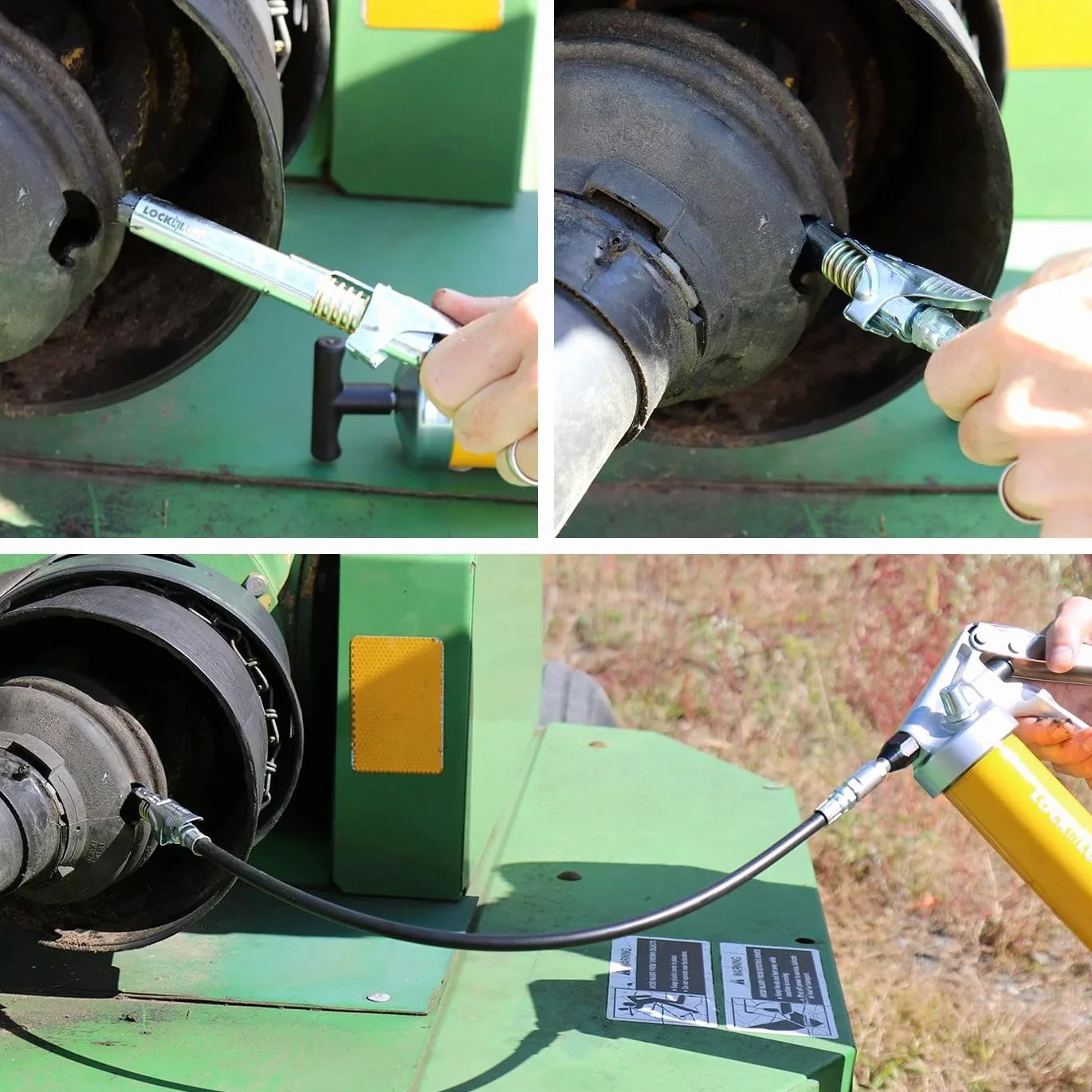 LockNLube - Acoplador XL para pistola engrasadora - Alcance adicional para accesorios engrasadores empotrados