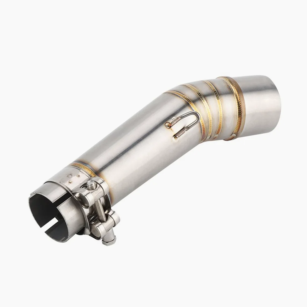 Yctze Tubo intermedio de escape de 51 mm, tubo intermedio de escape de motocicleta de acero inoxidable de 40-51 mm para NC700X NC750X NC750S NC700S 2012-2017 para tubo intermedio de 60 tubos