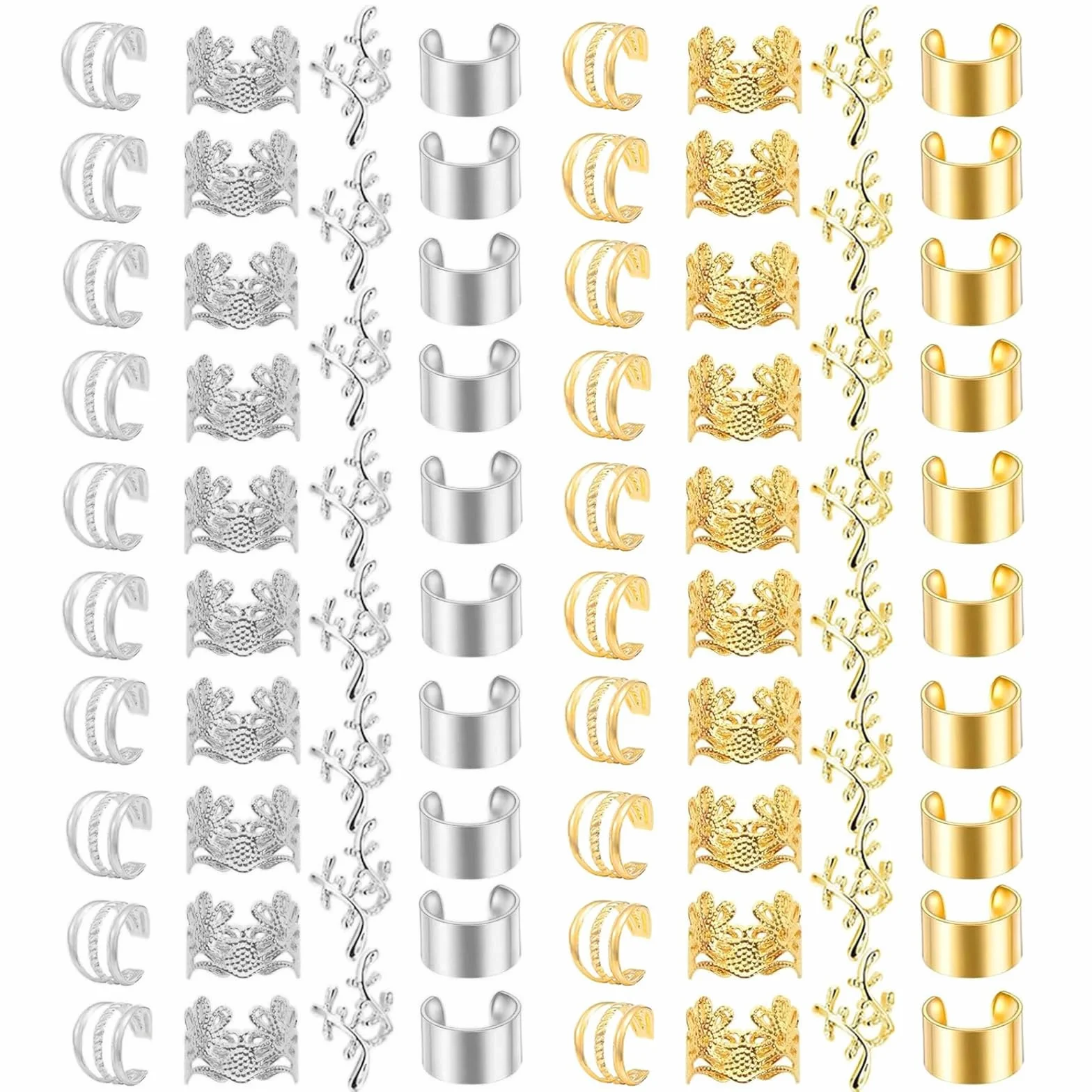 Accesorios Pelo Trenza 120 Piezas Cuentas Cabello Rastas Ajustables Mujer Hombre Decoración Fiestas